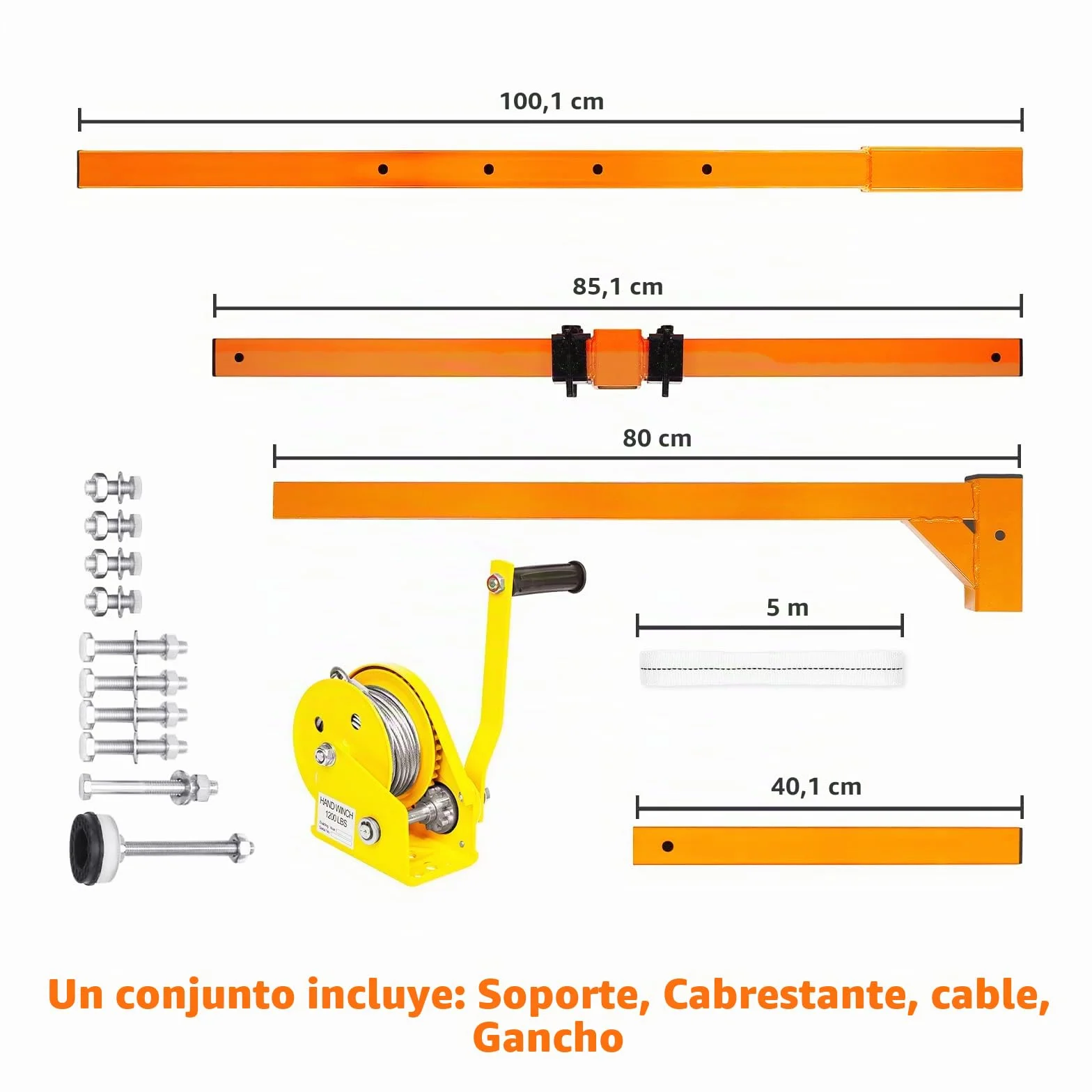 Grúas de elevación de aire acondicionado, herramienta de elevación de aire acondicionado, capacidad de carga de 400 libras, soporte de grúa para instalación de aire acondicionado al aire libre,