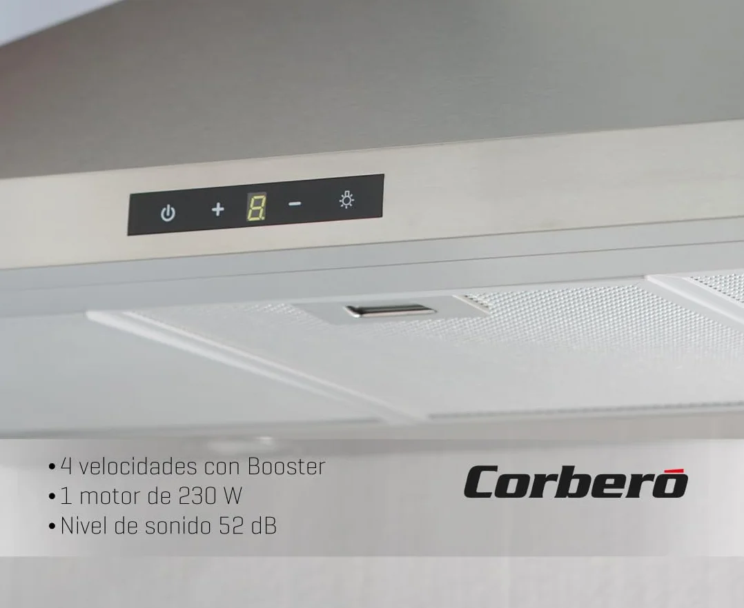 Corberó Campana Extractora Pirámide 90cm NEMRUT975X 754 m3/h 233W Inox