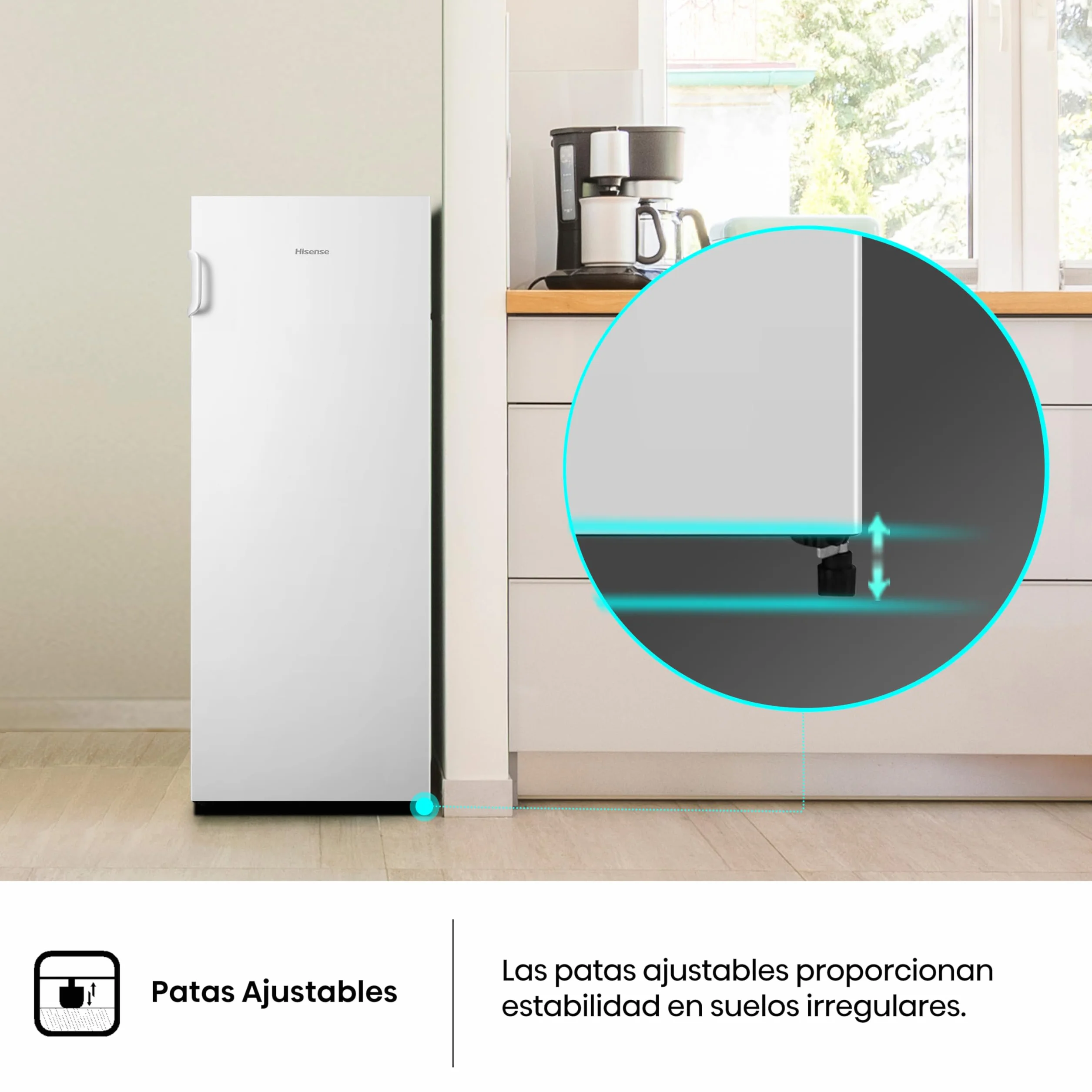 Hisense Congelador FV191N4AW2 TotalNoFrost Superfreeze 147L 205 kWh Blanco