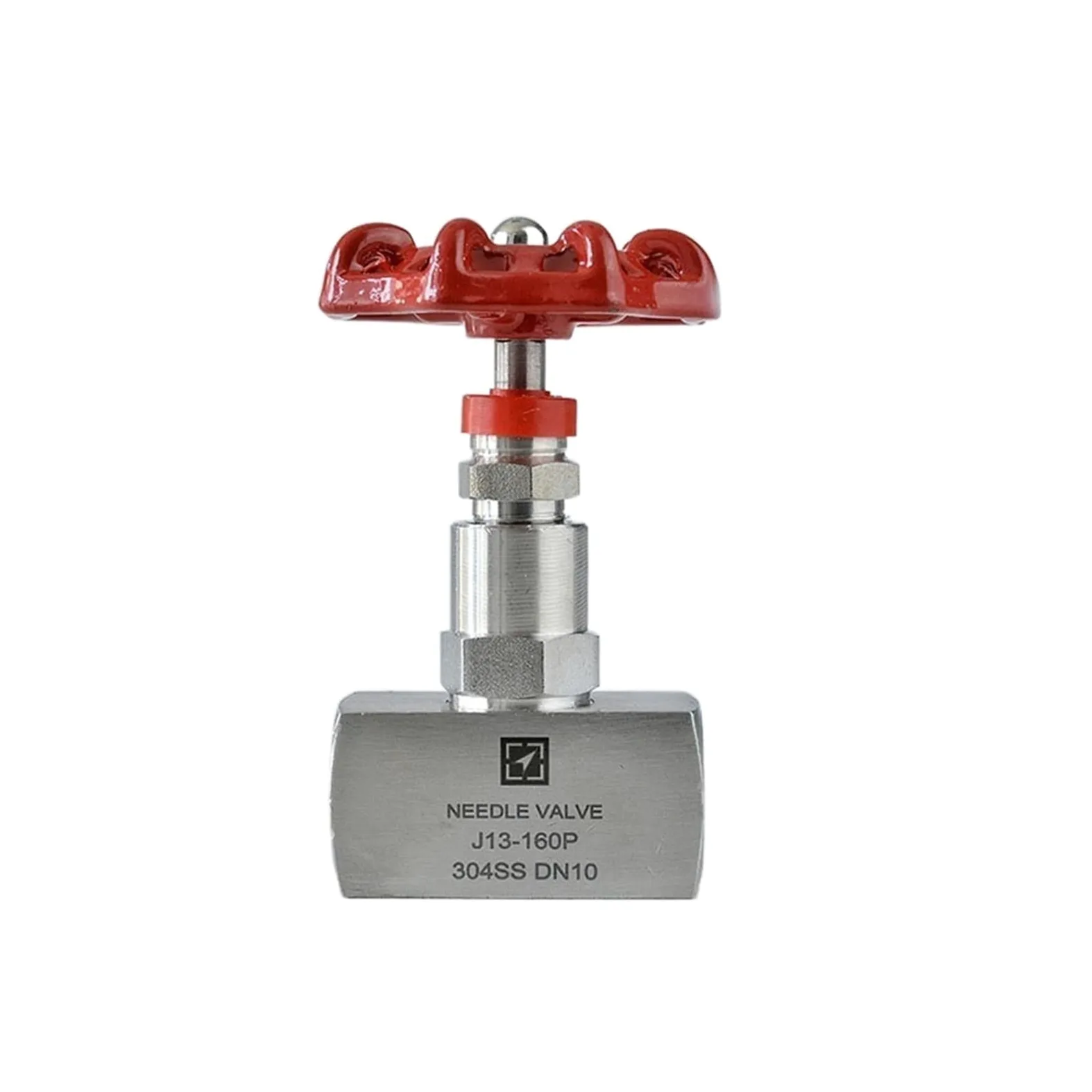 Válvula de globo de aguja de alta presión de 1/4", 3/8" y 1/2" de acero inoxidable con rosca interna BSP for agua, aceite y gas.(1/2 In)