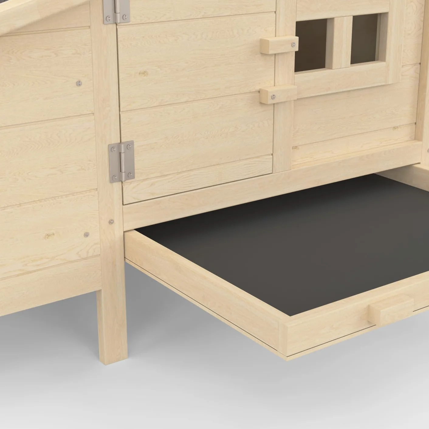 IDMarket - Gallinero sobre pilotes con recinto y ponderador de madera