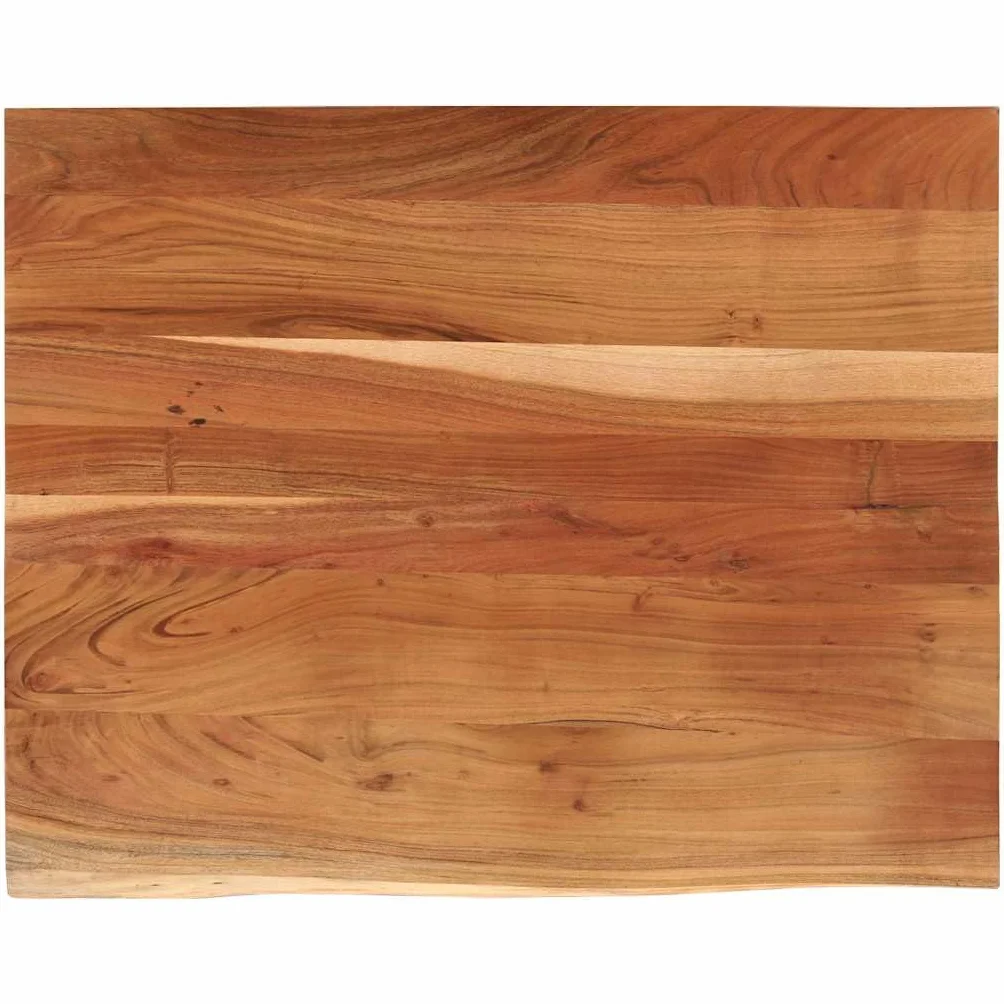 vidaXL Tablero Rectangular, Superficie de Mesa, Tablero de Trabajo Comedor, Superficie para Oficina, Madera de Acacia Borde Vivo 90x80x2,5 cm