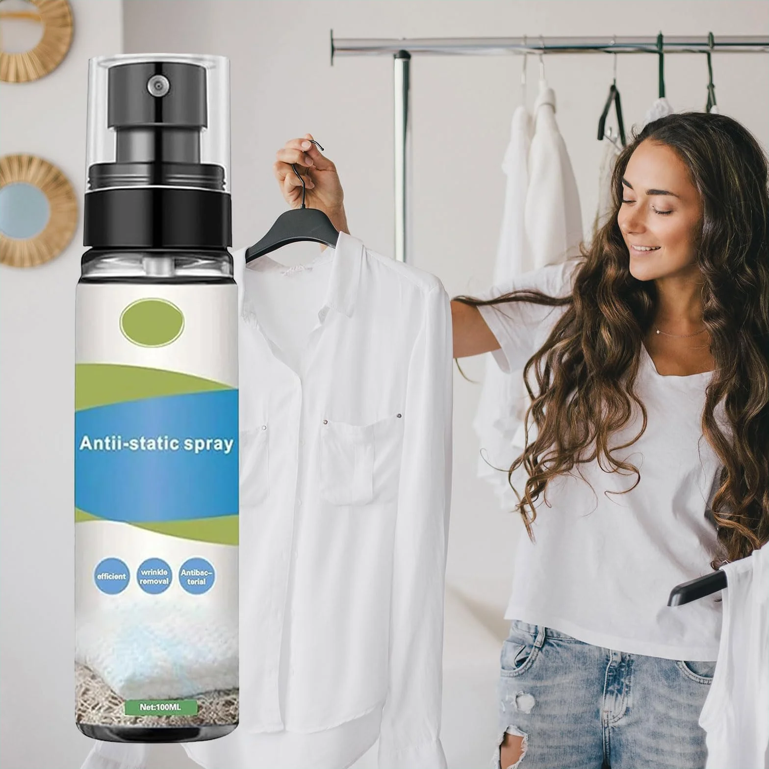Spray Antiestático 100ml para Ropa y Muebles