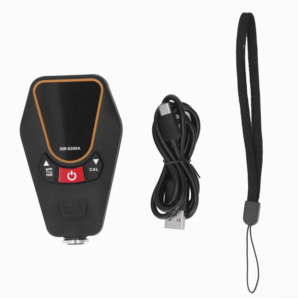 Medidor de espesor de revestimiento digital SW-6300A Inspector de película de pintura magnético y medidor de corriente de Foucault 0-1200um para pruebas de análisis de superficie