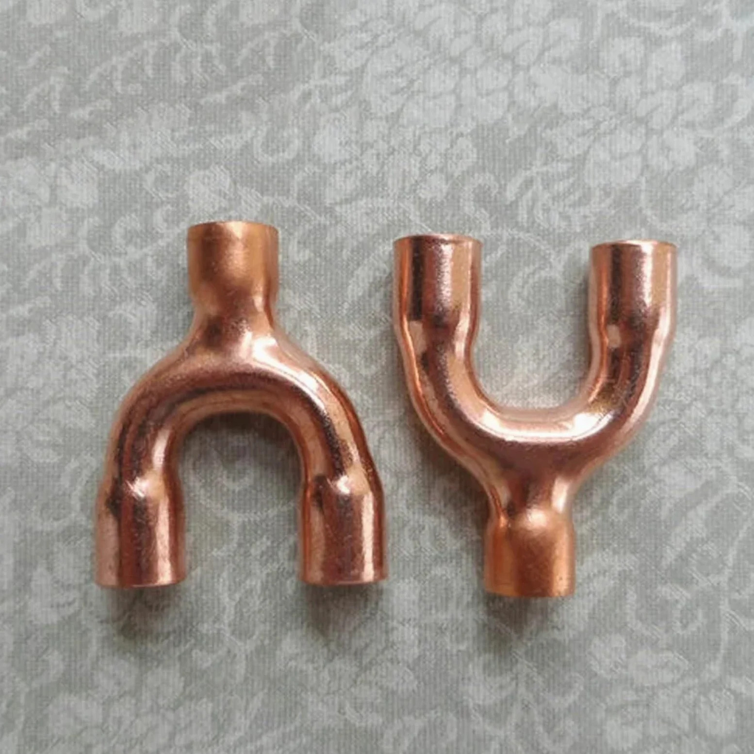 3/8" 1/2" 3/4" 5/8" 16 19 22 25 28.6 32 35 38 42mm ID Y Shaped 3 Way Splitter Copper End Feed Solder Fitting Air Conditioner(35x28.6mm CD-92mm)