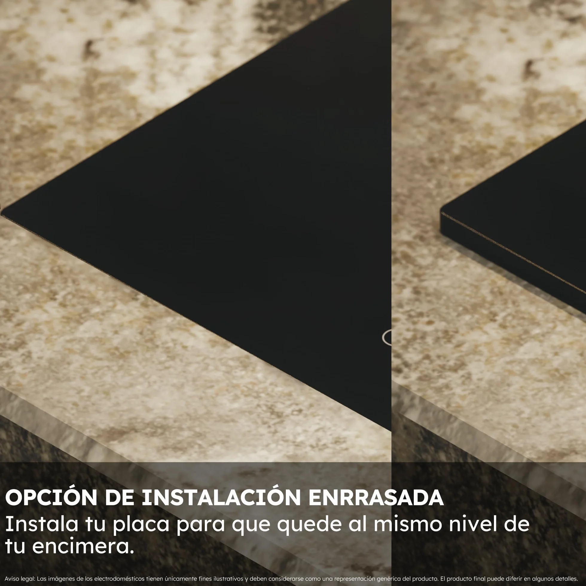 Haier HAI633CD/E1 Placa de Inducción 60cm 7,4kW 3 Zonas Negro