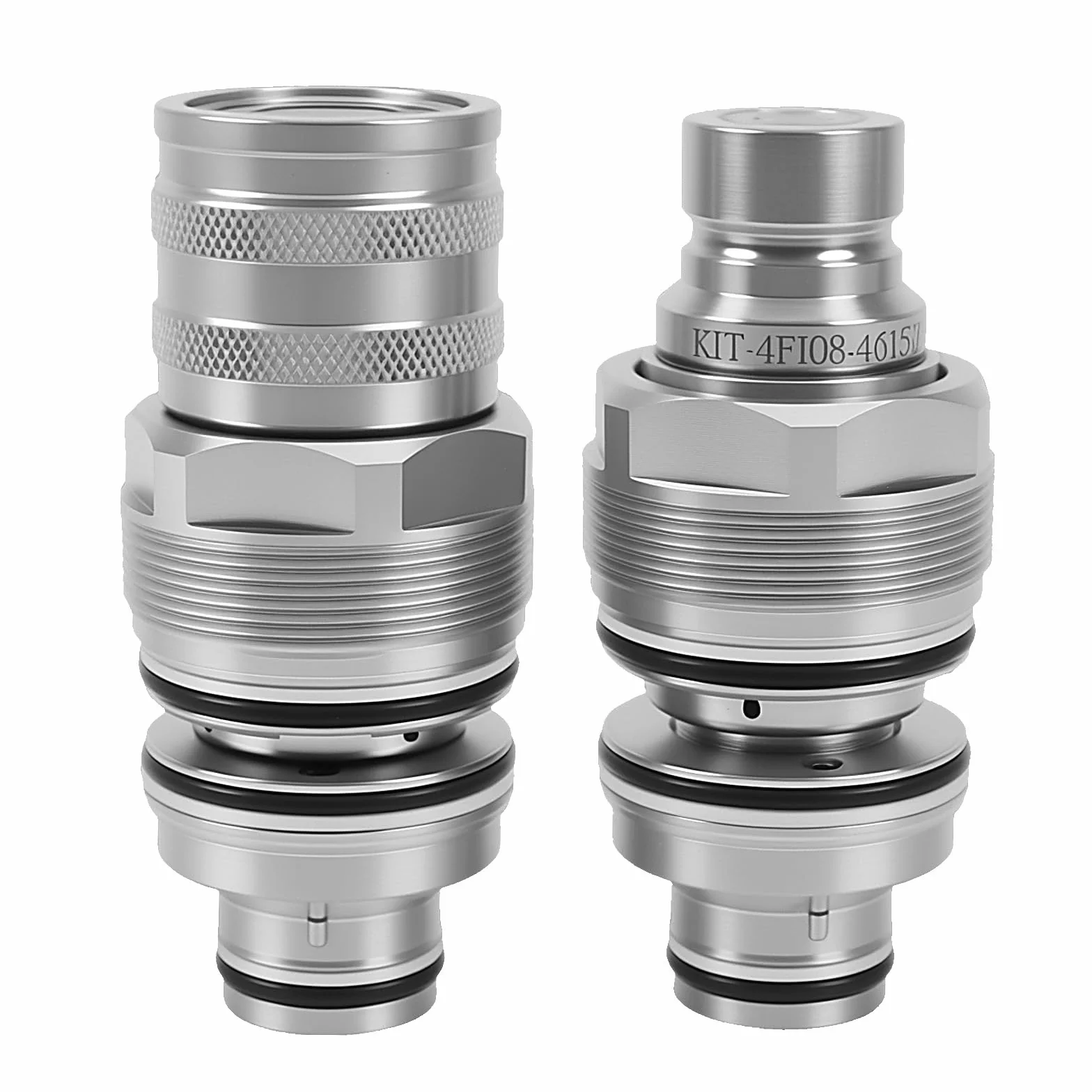 6679837 6680018 Acopladores hidráulicos de cara plana macho y hembra de 46 mm, accesorios hidráulicos de conexión rápida compatibles con Bobcat T140 T190 T250 T450 753 763 773 A220 A300 A770