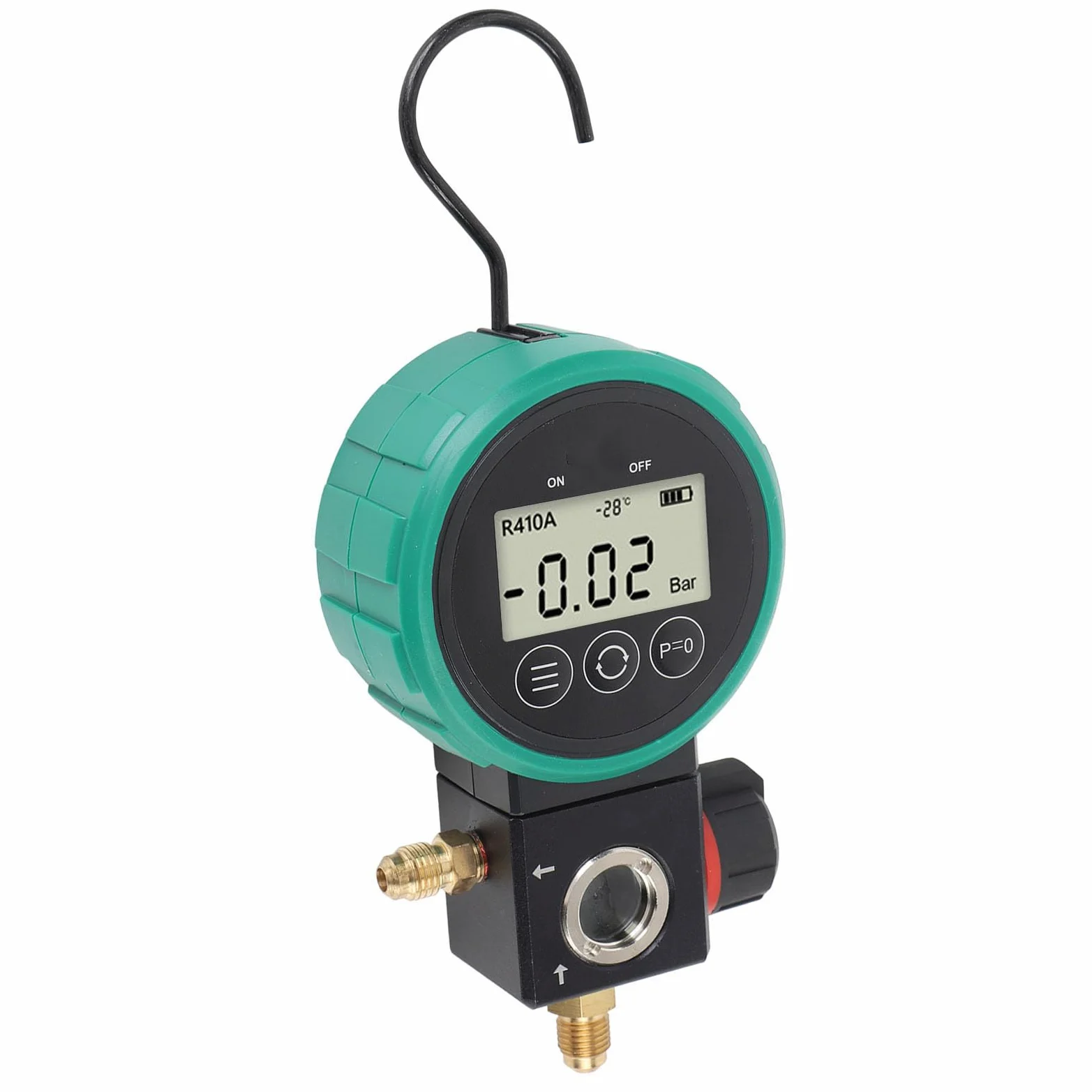 Keenso Probador de Medidor de Vacío HVAC Digital de Alta Precisión para Sistemas de Aire Acondicionado con Adaptador de Aleación de Aluminio ABS