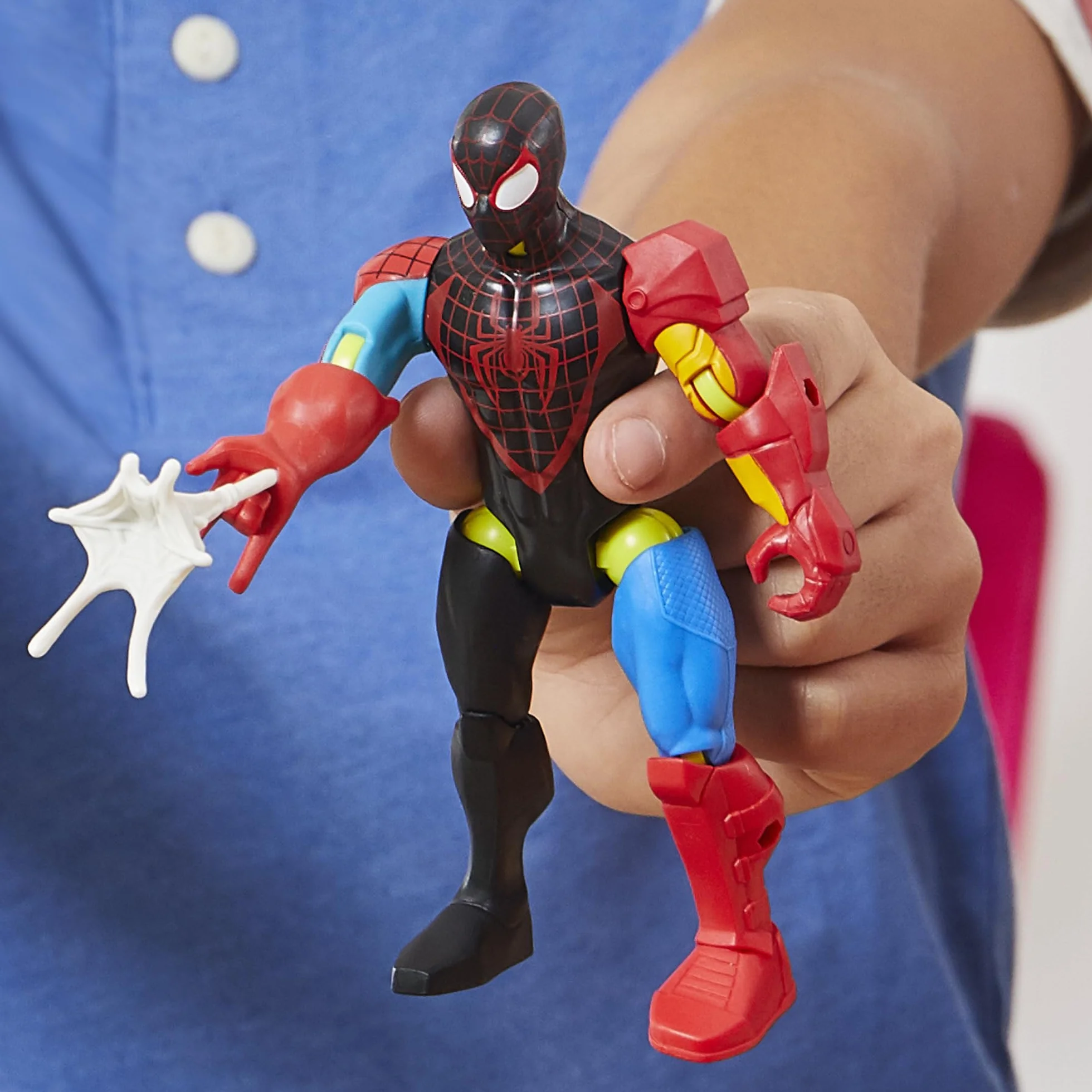 Marvel Miles Morales Spider-Man Figura Mix-and-Match y Accesorios