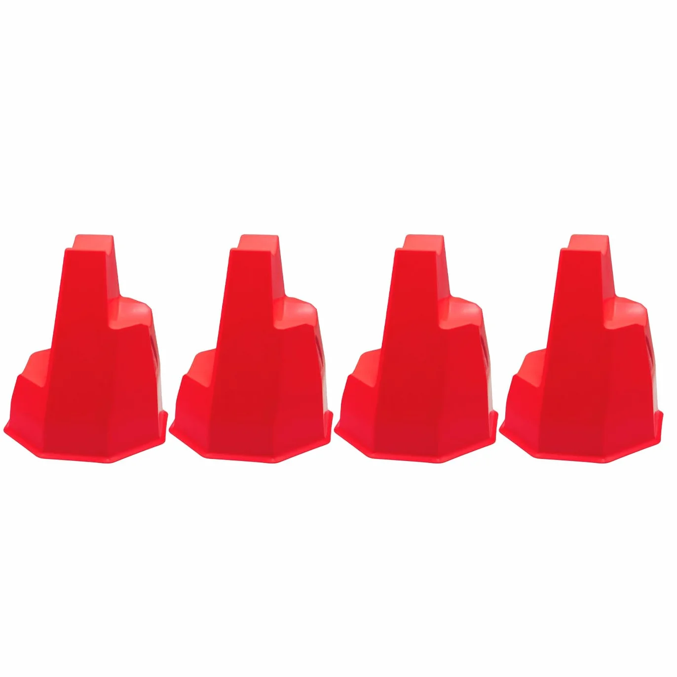Brama West 4 caballos Pylonetti Bloque de obstáculos 30 cm x 35 cm x 30 cm Rojo 4 unidades