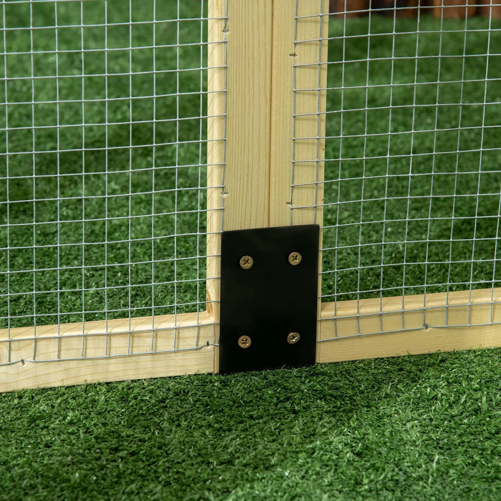 PawHut Gallinero Exterior Madera 140x88,5x106 cm 1-3 Gallinas 3 Perchas 2 Puertas Cierre