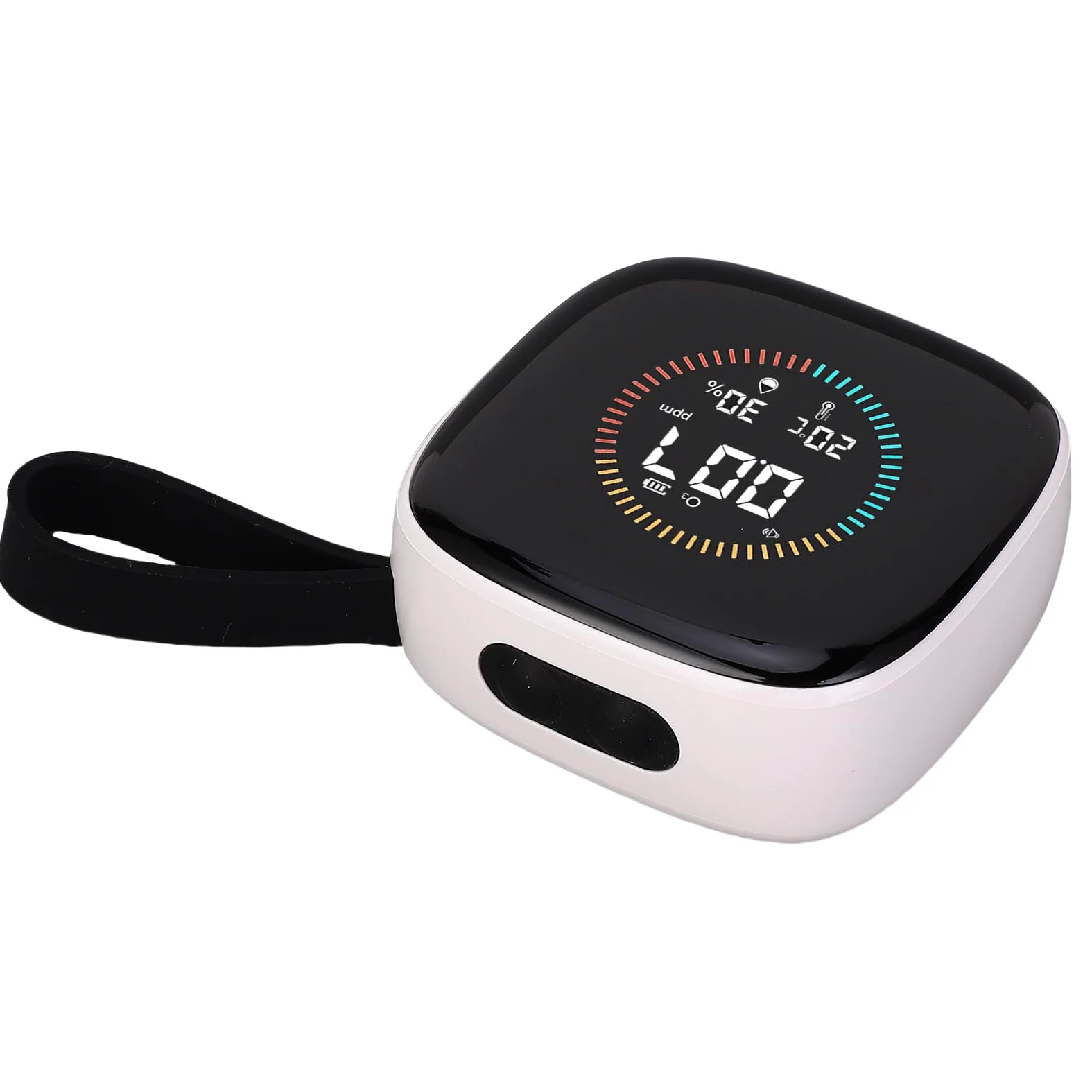 Walfront Medidor de Calidad de Aire O3 3 en 1, 0-50PPM, Portátil con Pantalla LCD, Batería Recargable y Cordón para Viajes, Camping y Picnic