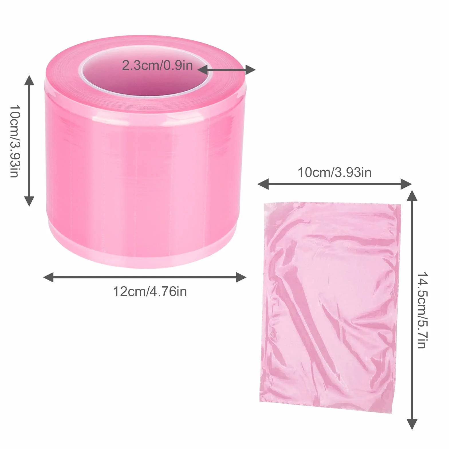 Película barrera desechable impermeable adhesiva tatuaje accesorios 1200 hojas rollo rosa