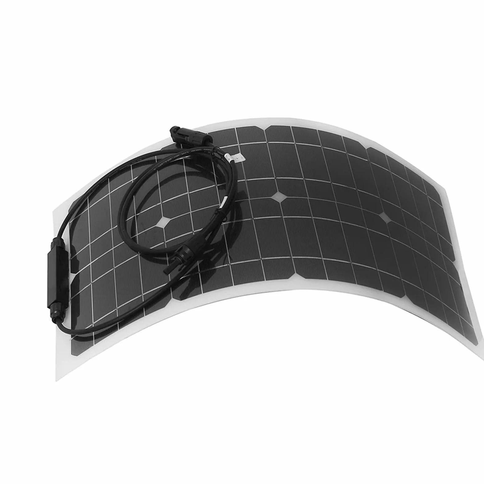 Kit de Panel Solar Flexible para Vehículos Recreativos y - de Generación de Energía Solar para Exteriores | Panel Solar Monocristalino Liviano de 100 W