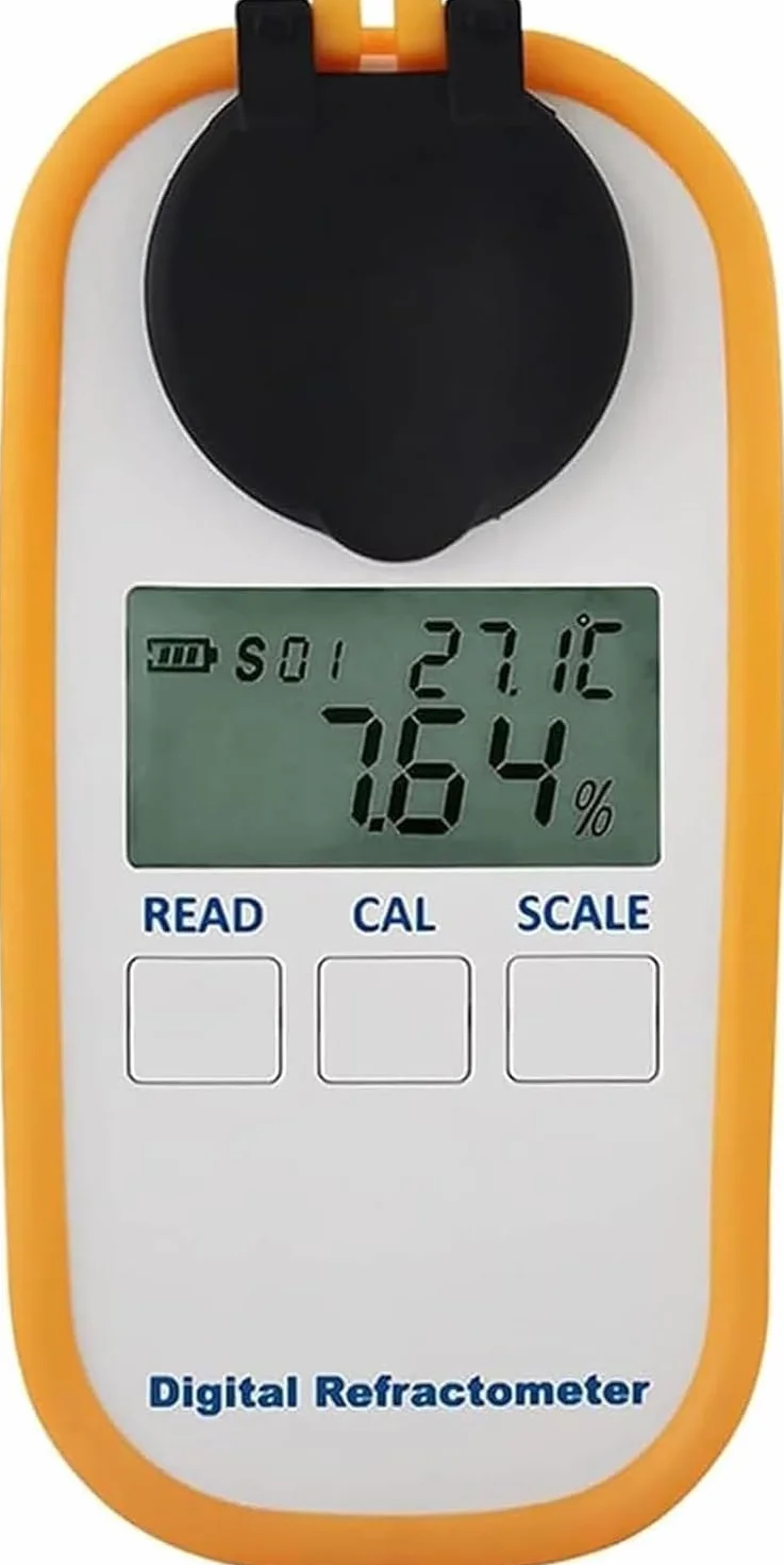 Medidor portátil de concentración de calostro for vacas lecheras, refractómetro digital LED de mano, rango de detección de 0 a 50 %, precisión de concentración de calostro ±0,2 %, resolución 0,1 %