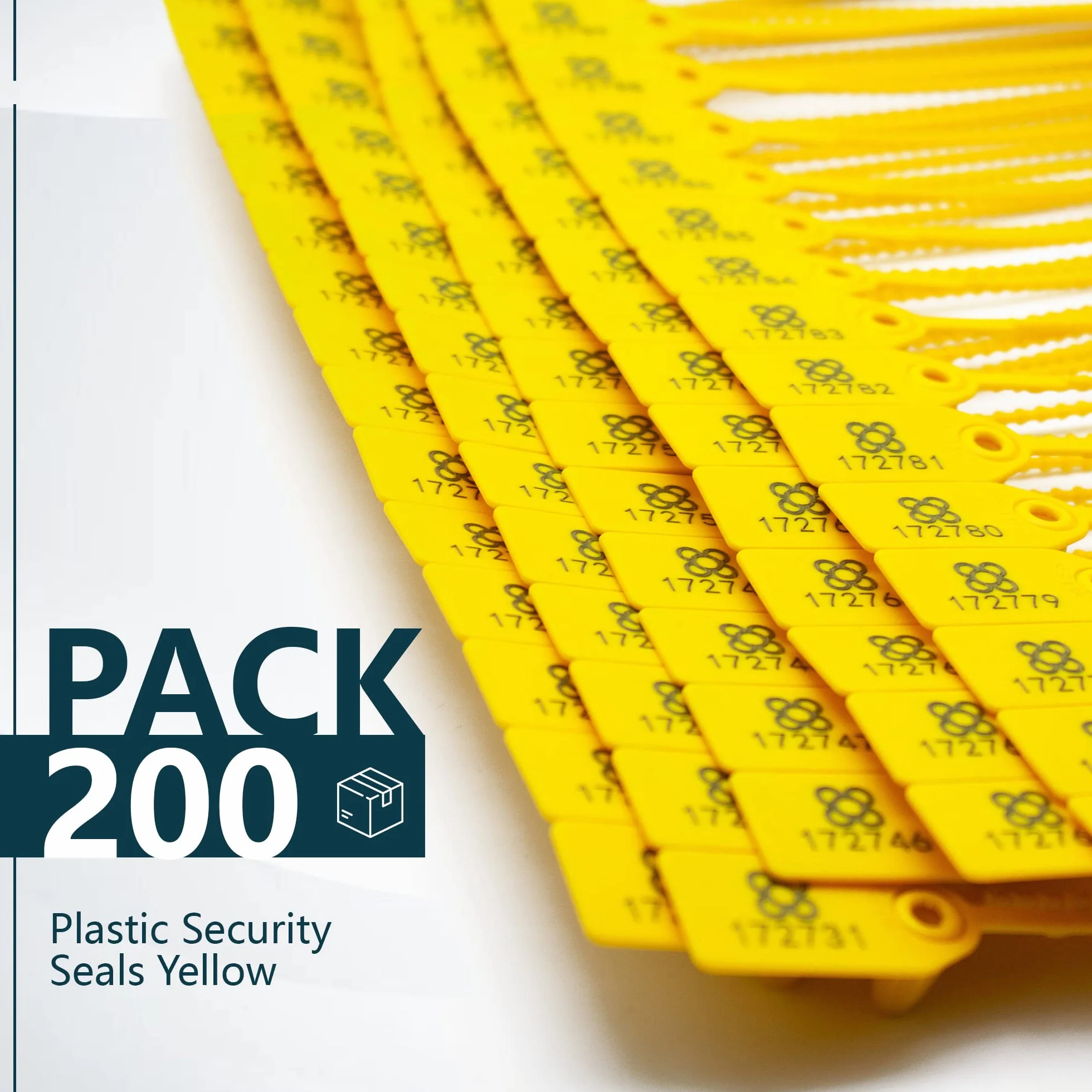 DOJA BARCELONA Precintos de Seguridad de Plastico Amarillos 24cm 200 unidades Bridas numeradas