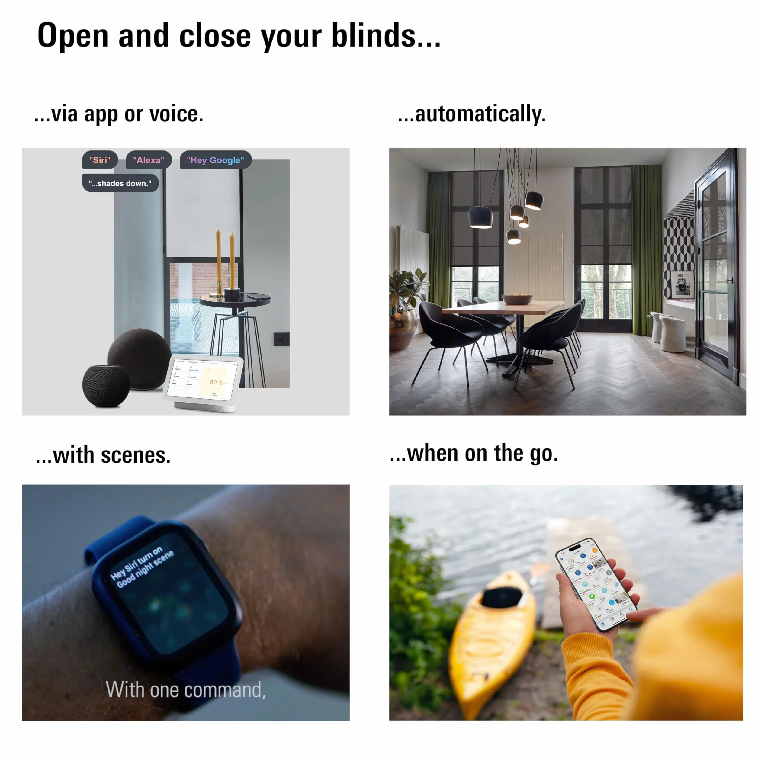 Eve Motionblinds Kit de modernización para estores enrollables (Matter) - Motor para Tubos de diámetro Grande; actualiza Tus estores;req. Router de Borde Thread;Control por Voz/App/automatizado