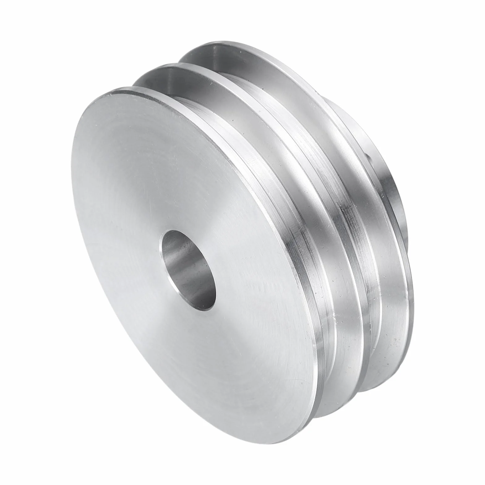 QUARKZMAN Polea en V 14mm Diámetro Exterior 60mm Doble Ranura Aleación Aluminio para Eje Motor 6mm (1/4")