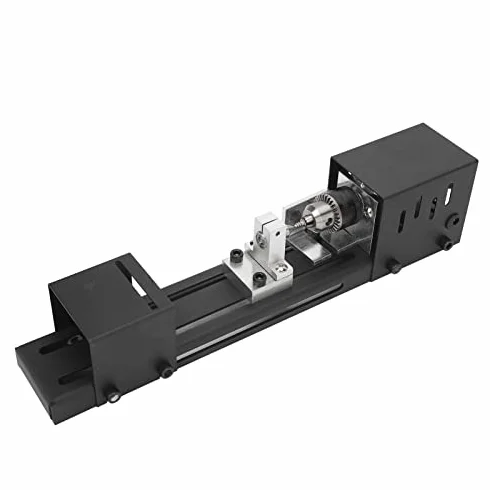 Fockety Mini Torno de Madera, Torno de Madera Ajustable de 7 Velocidades, Herramienta de Torno de Metal de 8000RPM para Cuentas, Joyería, Artesanías, para Hoja de Sierra de 50mm/1.97in