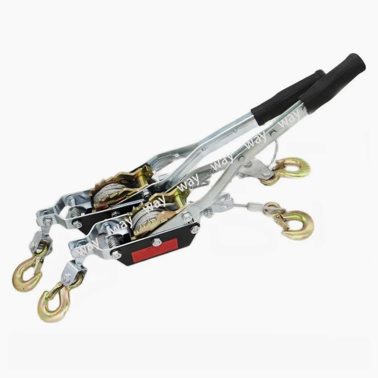Cabrestante de mano con doble gancho, freno antirretroceso, extractor de cables y tensor de alambre para bote de jardín y recuperación de puntos, fácil de usar