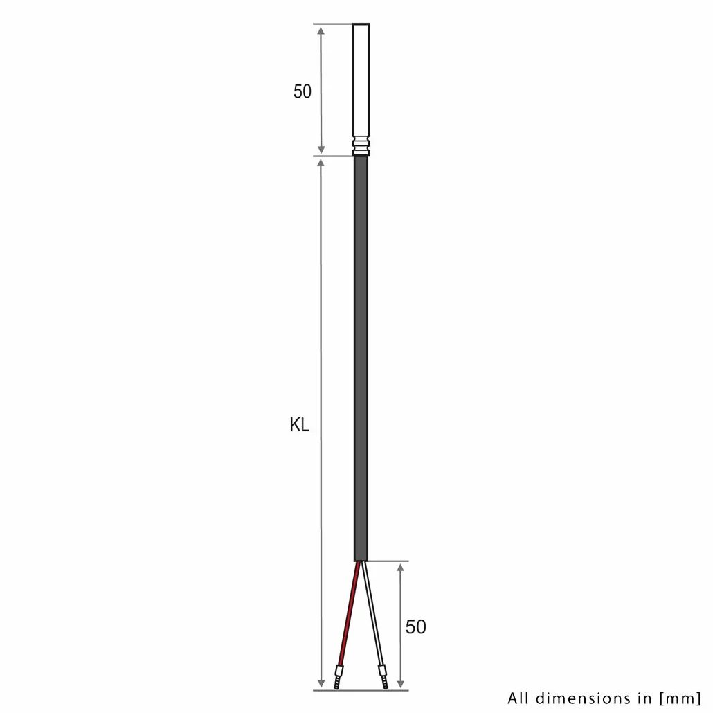 Sensor de temperatura NTC 10kOhm 3977K con cable PVC 105°C 10m