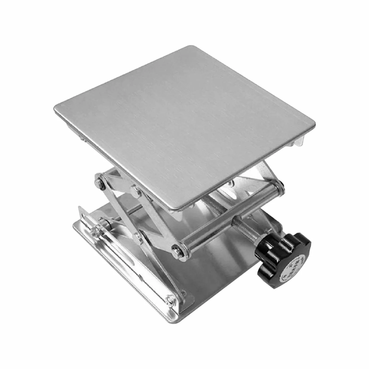 Plataforma de tijera de acero inoxidable para gato de laboratorio (6 x 6 pulgadas)