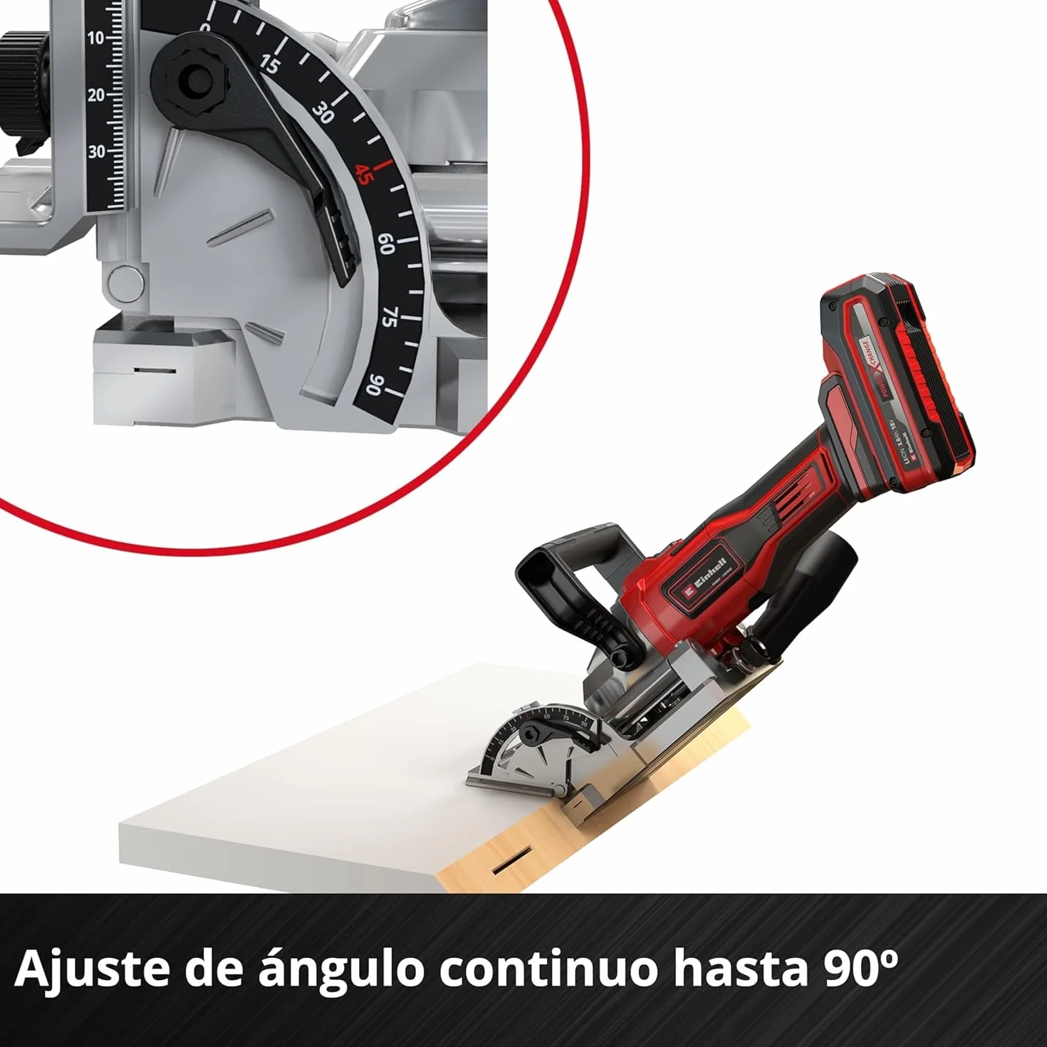 Einhell Fresa engalletadora con batería TE-BJ Li-Solo Power X-Change (18V, iones de Li, ajuste de ángulo/altura continuo, regulación de profundidad de 6 niveles, sin batería ni cargador)