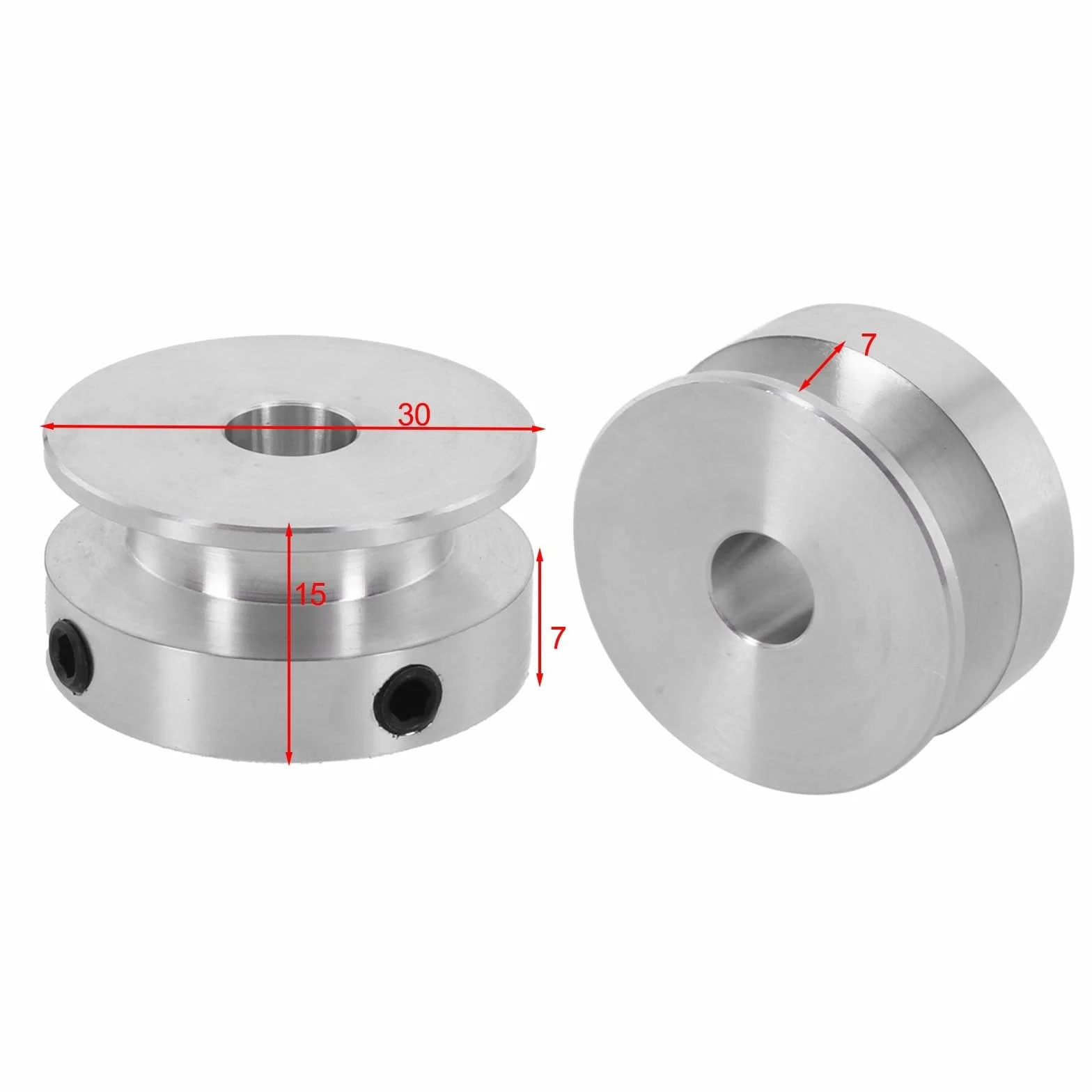 Poleas ranuradas de aluminio en V 6 mm 20-80 mm (30)