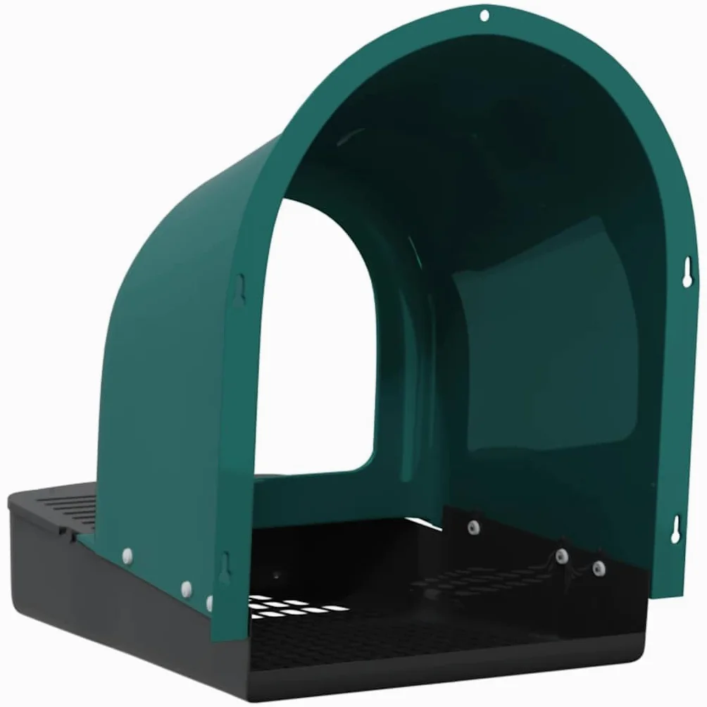 vidaXL Nidos para gallinas (4 Unidades, Montaje en Pared, plástico Verde Oscuro)