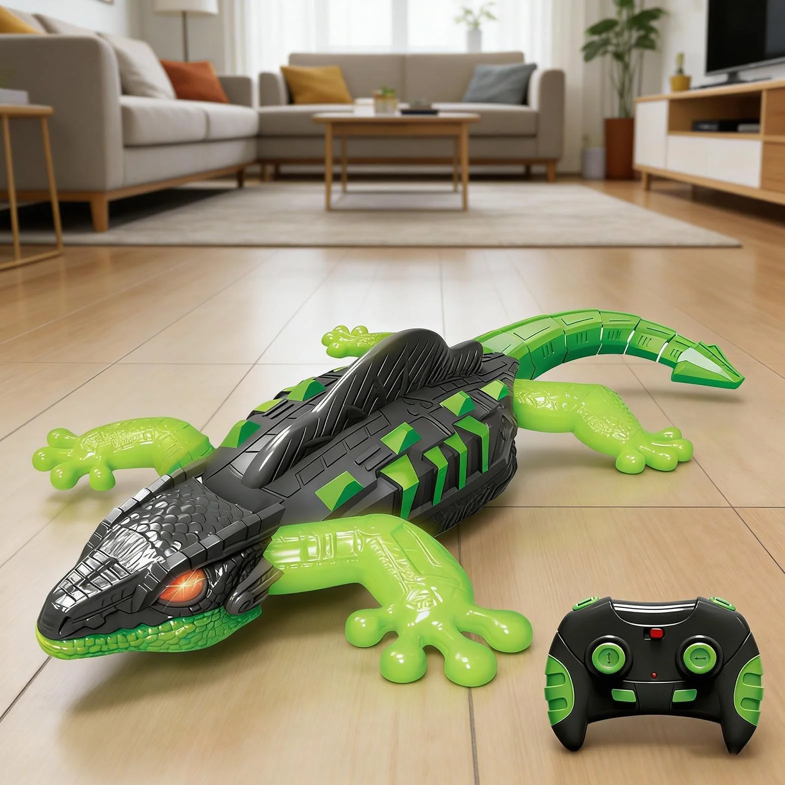 Lagartija Teledirigida Trepadora con LED, Gecko Radiocontrol para Niños 3+ Años