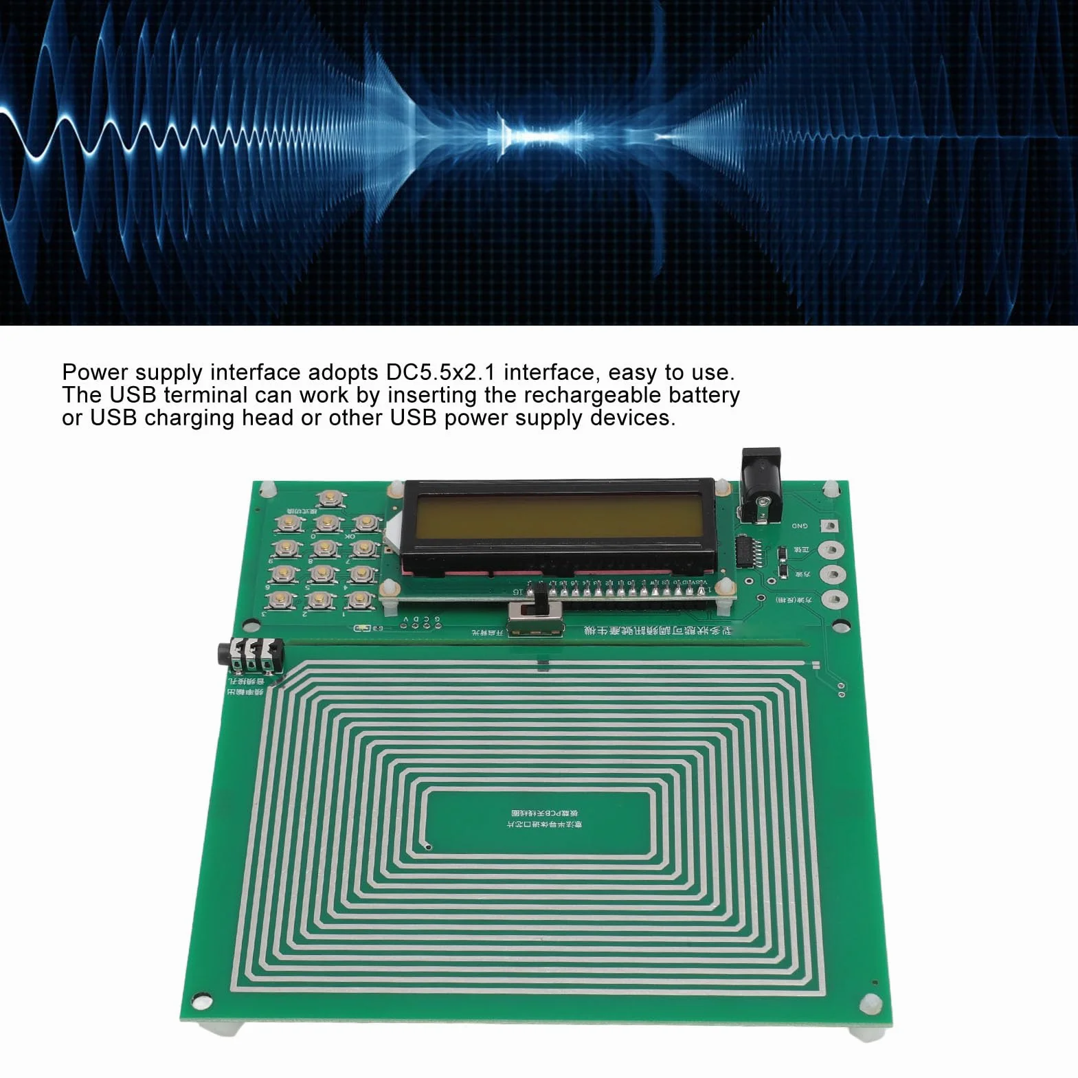 Generador de Onda Schumann, Resonador de Audio Ajustable de 0,01 a 100000 Hz, Pulso de Frecuencia Ultrabaja Sinusoidal Pura de 7,83 Hz