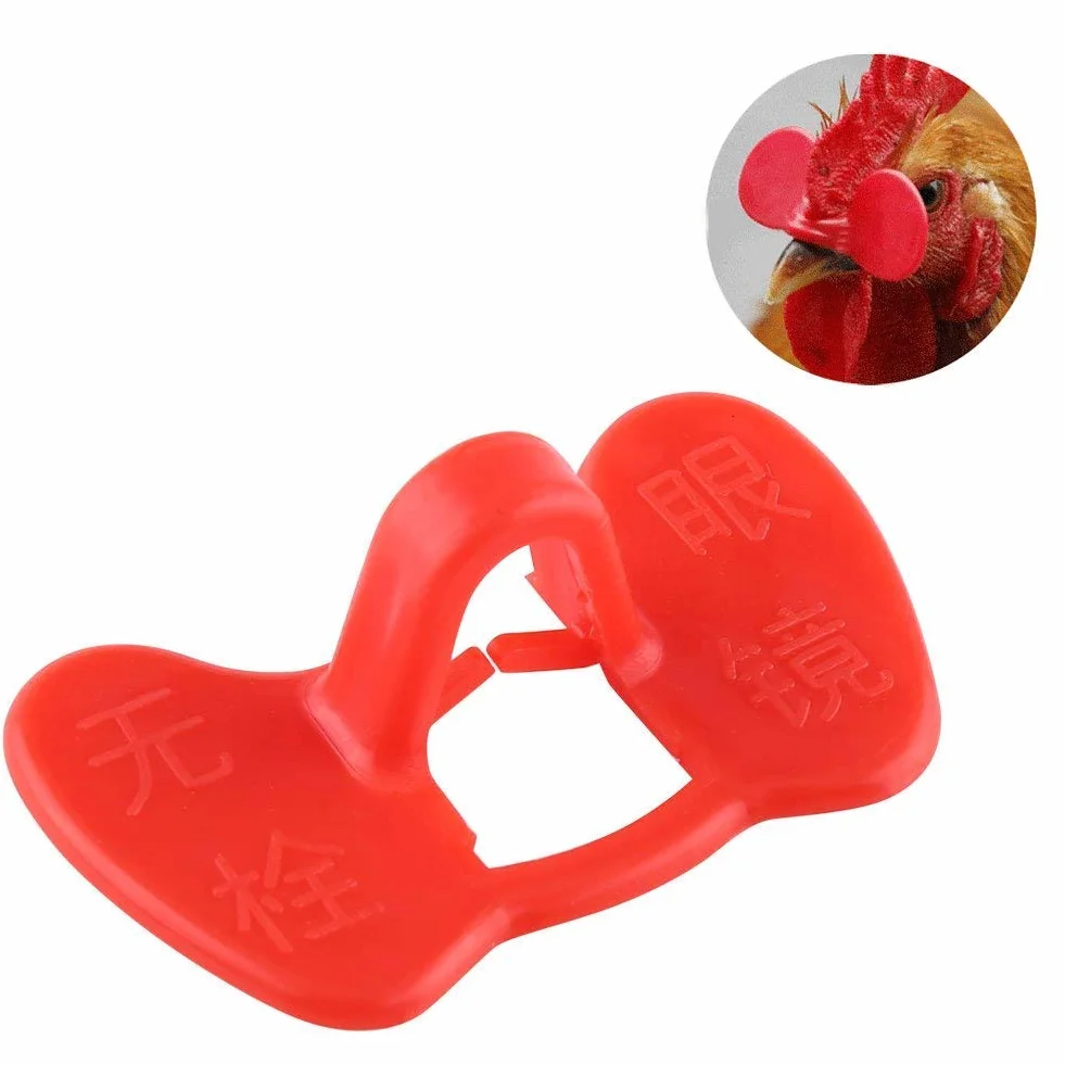 Walfront Gafas para Gallinas Anti-Picoteo con Alicates 20 Piezas