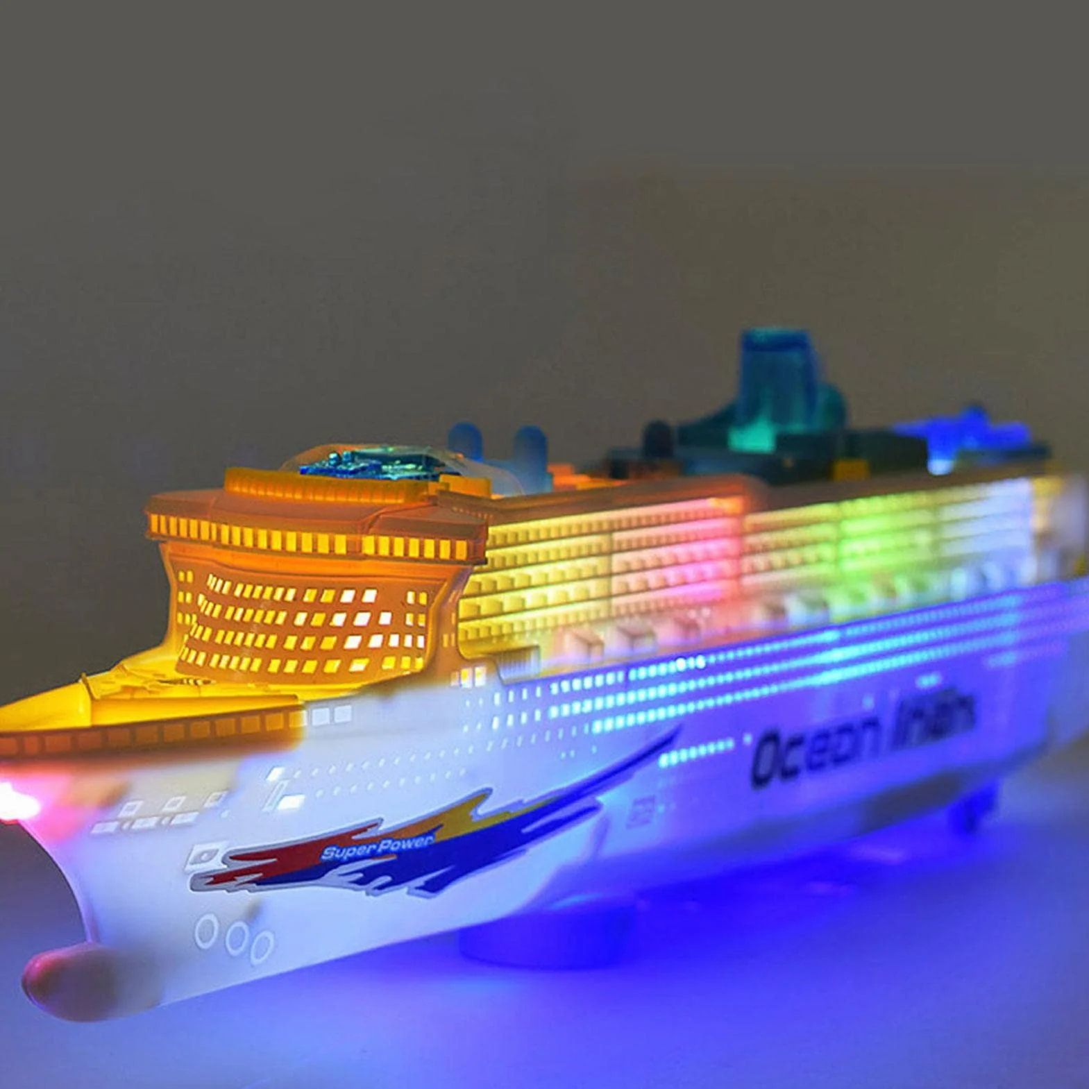 Juguete de Crucero Oceánico con Luz LED y Sonido, 49 x 6 x 10,5 cm