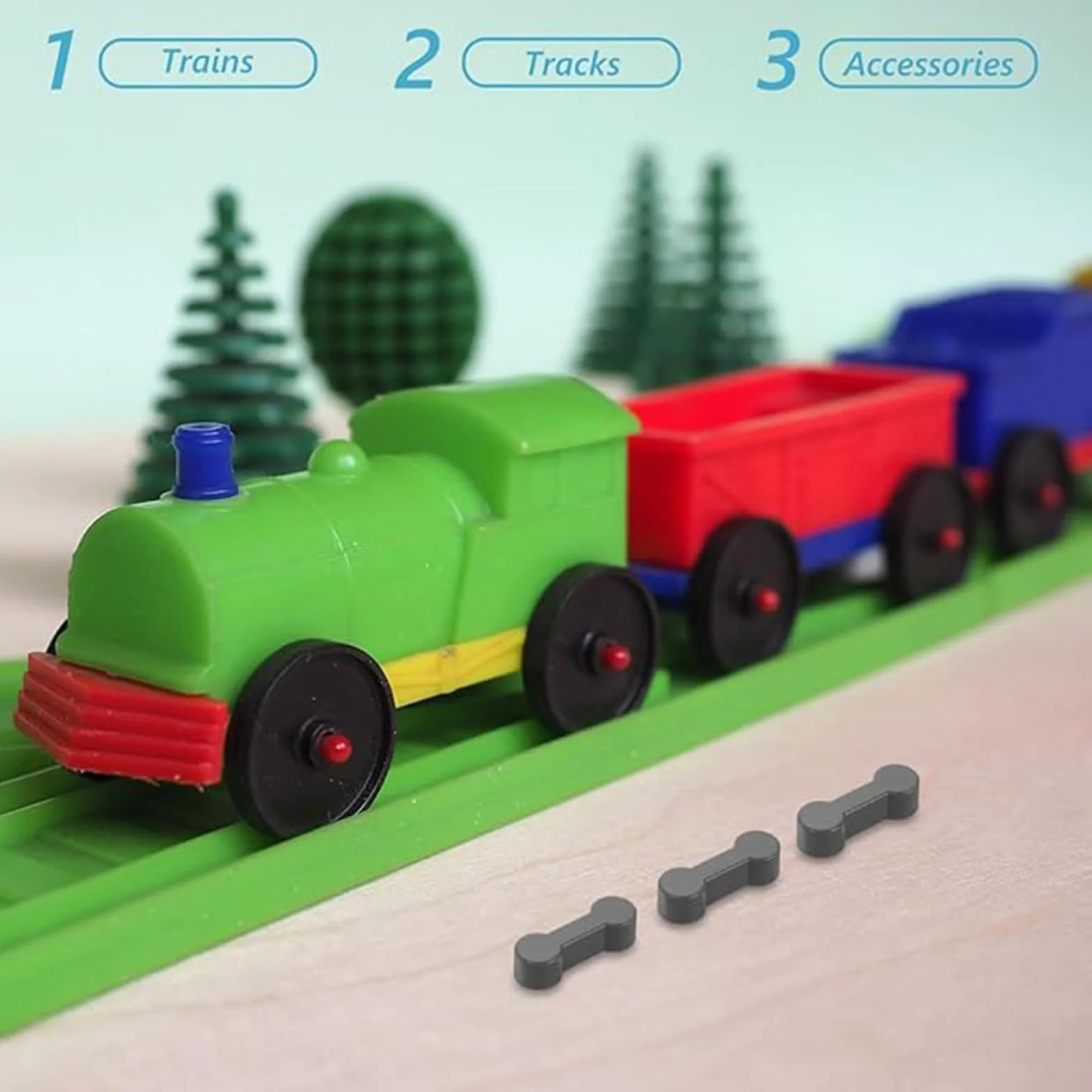 Adaptadores de Rieles de Madera Compatibles con Brio, Lillabo, Thomas and Friends, Melissa UVM - 20 Unidades