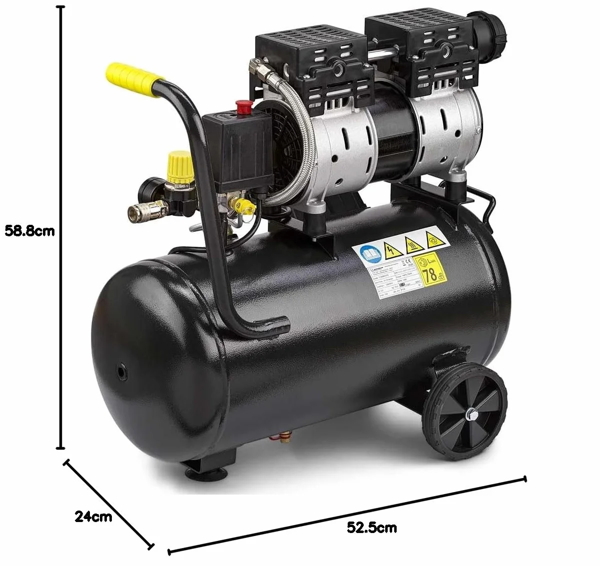 Compresor de Aire Silencioso MICHELIN CA-MX24-1 24L 1HP Portátil