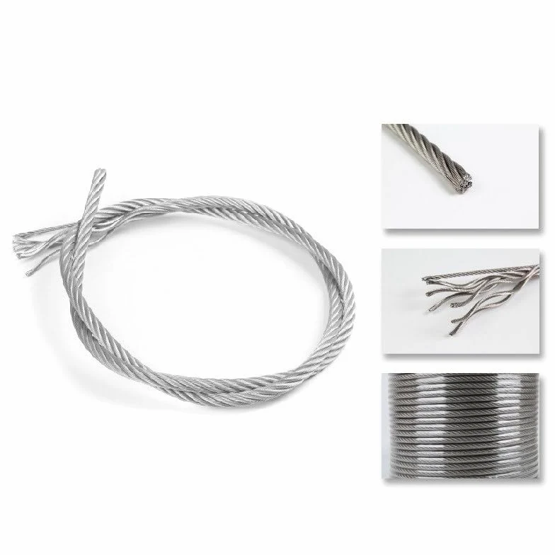 Cable Acero Diámetro 0,3mm 0,5mm 1mm 1,2mm 1,5mm 2mm Cable de cuerda de alambre de acero 304 tendedero a prueba de herrumbre acero inoxidable 304 7*7 Cable Acero Plastificado ( Size : 10 Meter , Color