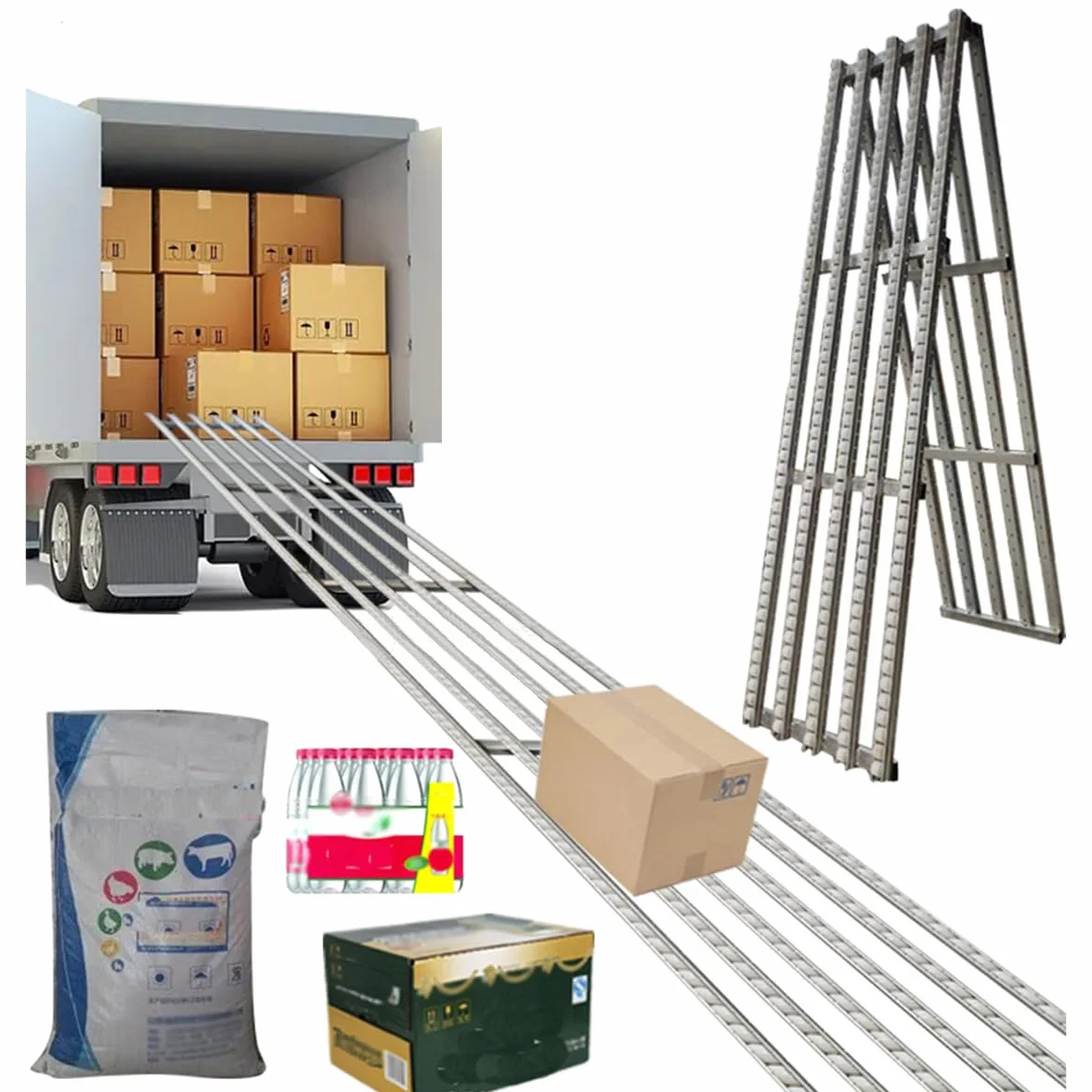 Transportador De Gravedad De Servicio Liviano, Corredera Transportadora De Frutas Y Verduras para Comestibles Sin Motor, Polea De Descarga De Rodillos De Plástico Abs,60cm,1m