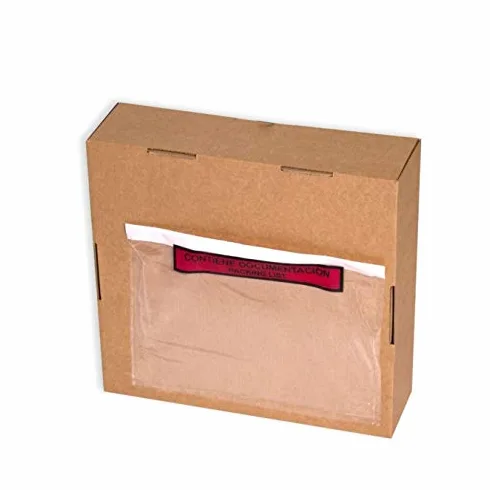 Sobres de envío transparentes porta-documentos, 1000 unidades, 225 x 158 mm, Sellado automático