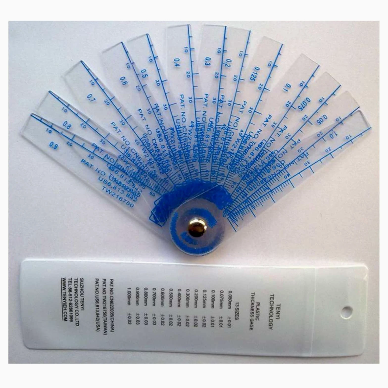 Galgas Reglaje Valvulas, Medidores de espesores de 26 cuchillas, medición métrica de 0,02 a 4mm de espesor, calibre de relleno métrico, herramientas de medición de plástico