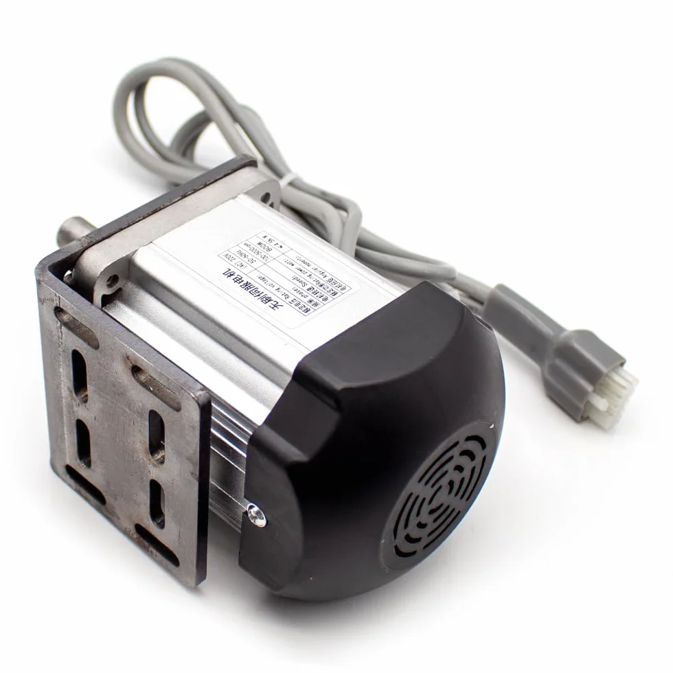 Kit de Servomotor de CC Sin Escobillas de Alta Potencia de 220V, BLDC con Controlador de Velocidad Ajustable para Máquina de Cuentas de Correa de Torno de Carpintería (Kit 800W y soporte)