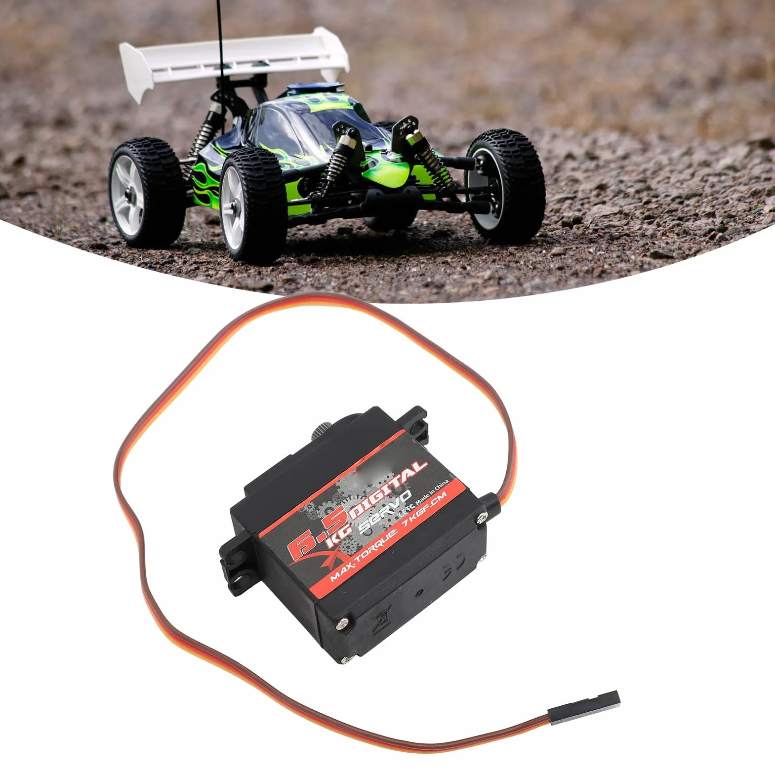 RiToEasysports Servomotor RC 6.5kg Alta torsión Digital para Proyectos DIY