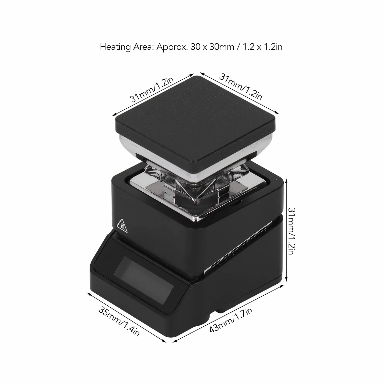 AUNMAS MHP30 Mini Estación de Precalentamiento de Placa Caliente 30x30 Mm 60 W Precalentador de Temperatura Constante Ajustable para Reparación de Placas de Circuito con Pantalla OLED