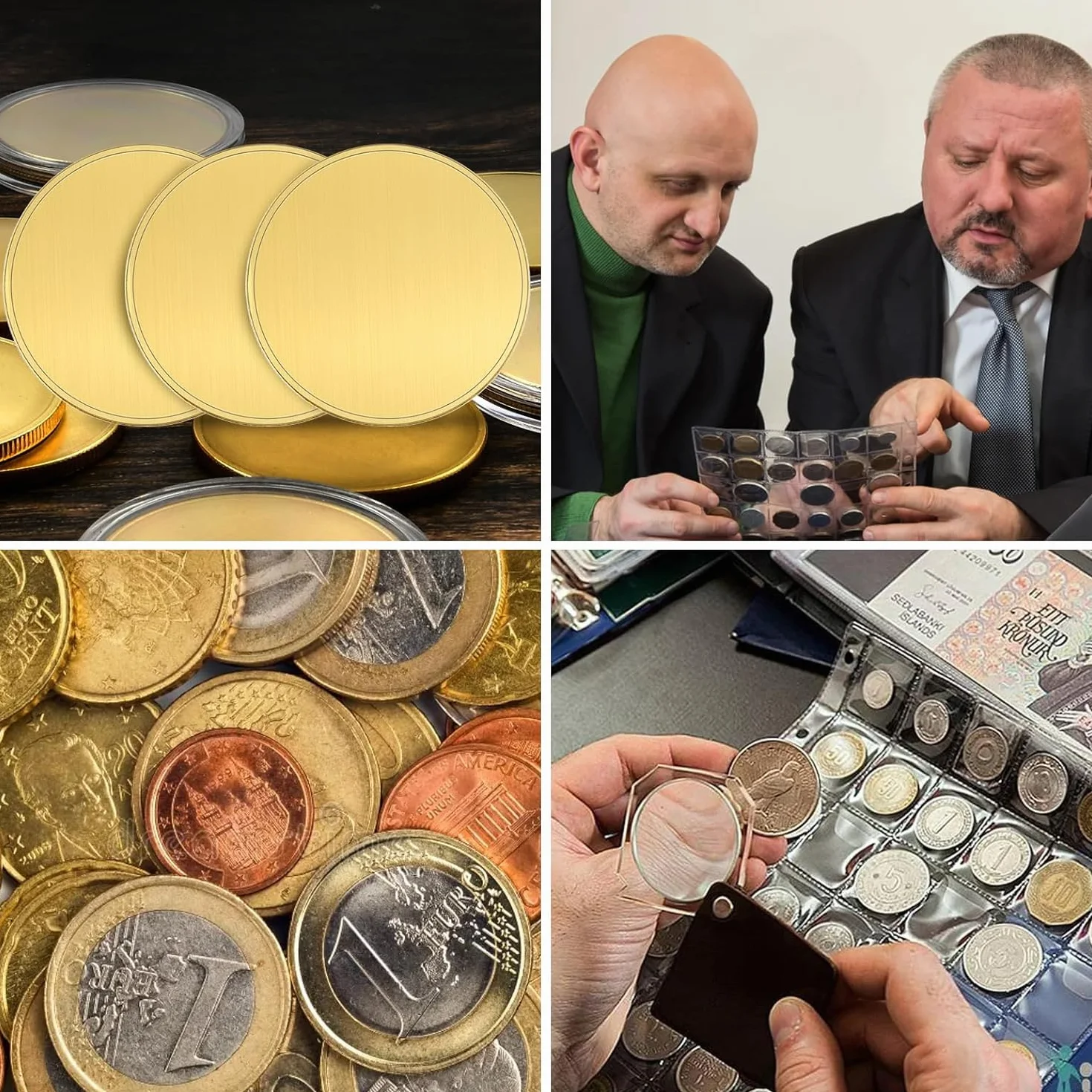 20 Piezas Monedas de Desafío 40 mm Metal Estampado en Blanco Redondas Grabadas para Artesanía Joyería