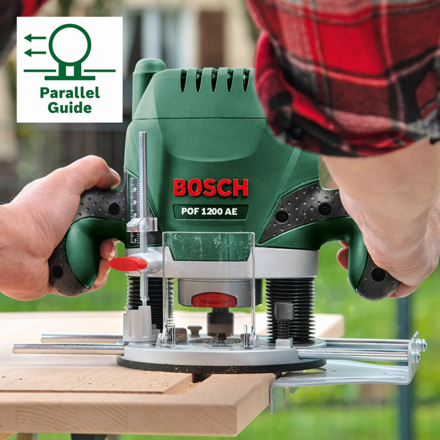 Bosch Fresadora de superficie POF 1200 AE (1200 vatios, en caja de cartón)