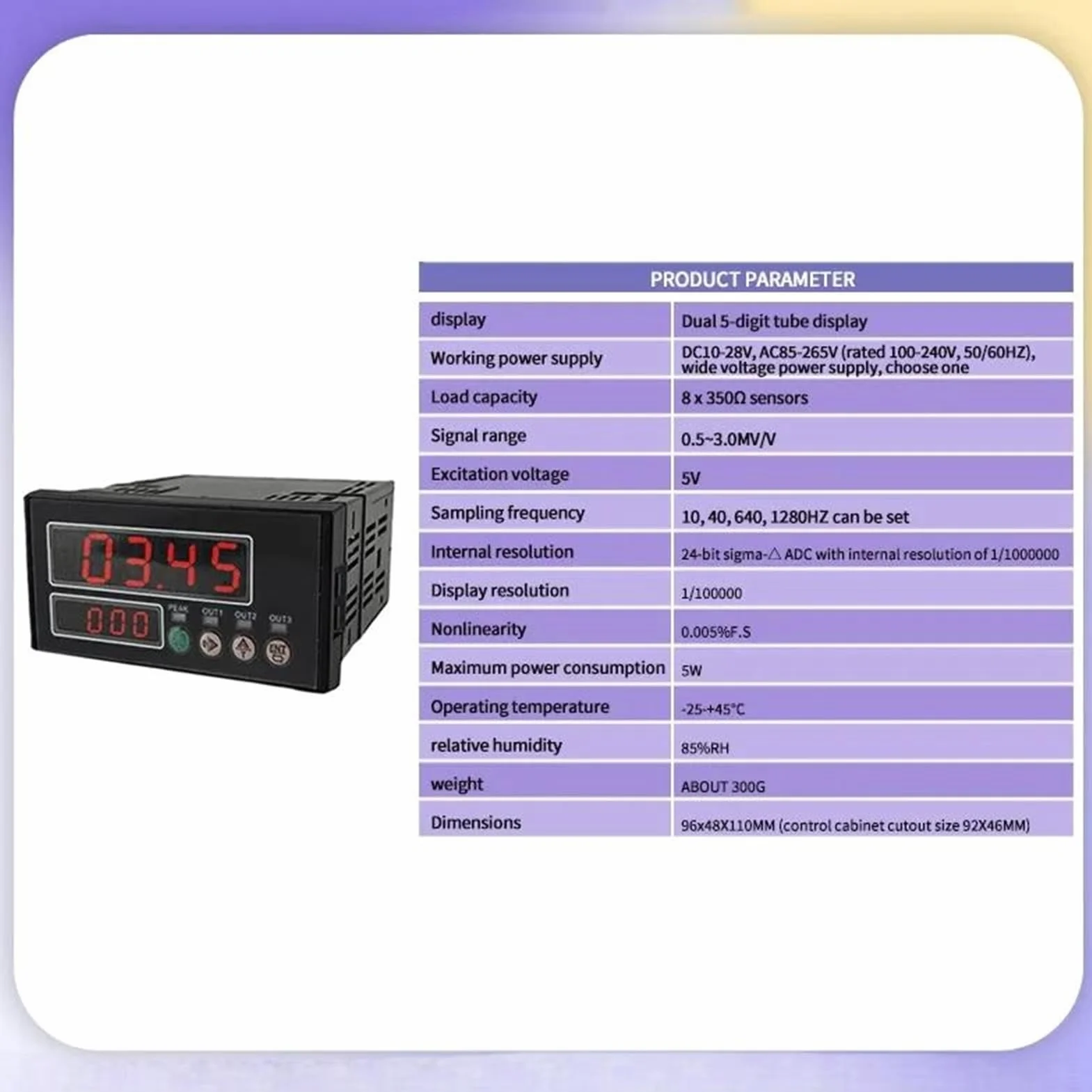 CéLula De Carga Célula de Carga y medidor de cápsula microplanar, Pantalla de 5 dígitos, indicador Inteligente, sensores de pesaje Integrados, tensión y presión. preciso(50KG Sensor Display)