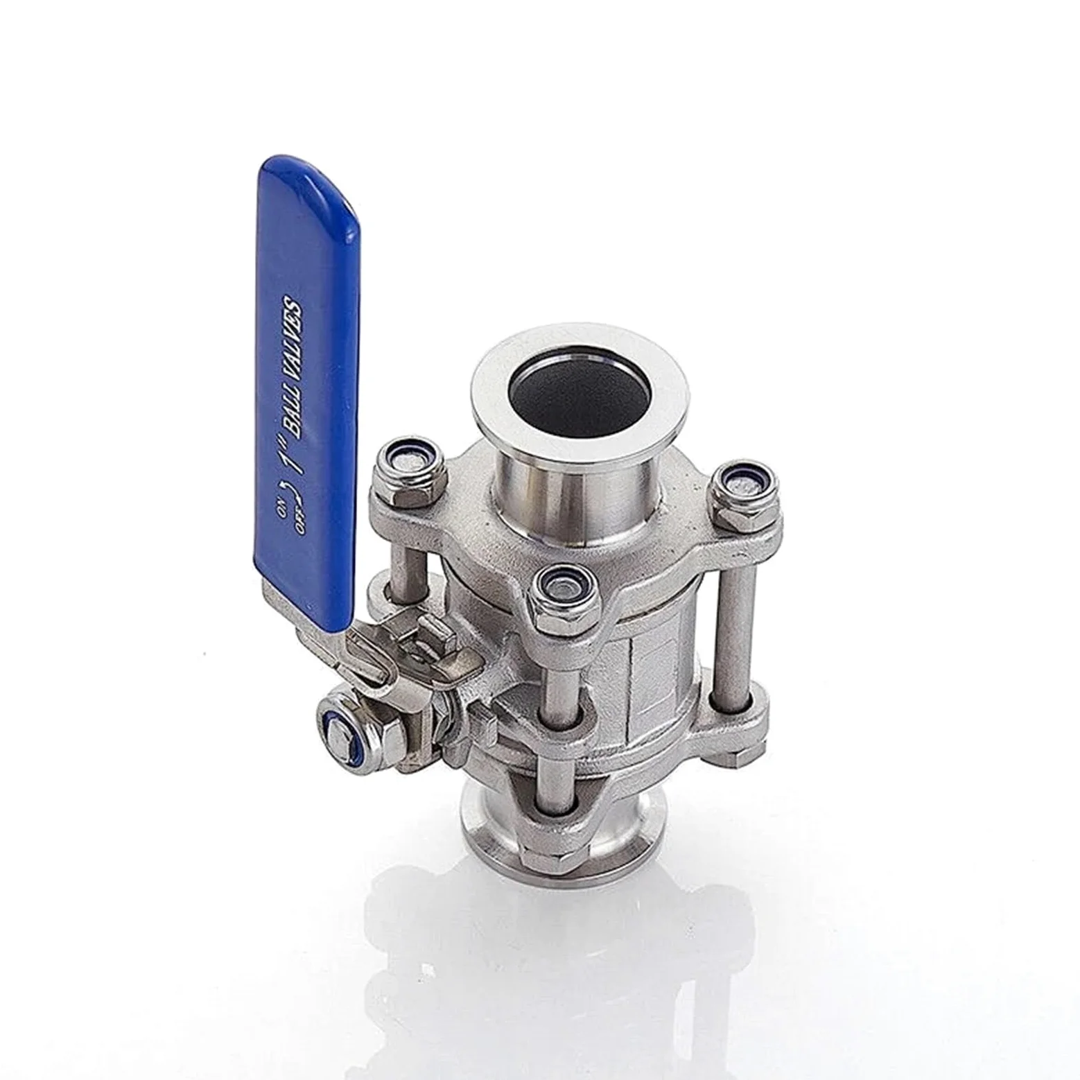 Válvula de Bola de Alto vacío KF de Acero Inoxidable KF16 KF25 KF40 KF50 SUS304, Brida de instalación rápida, válvula de Bola Manual de Tres Piezas | válvula solenoide(KF16)