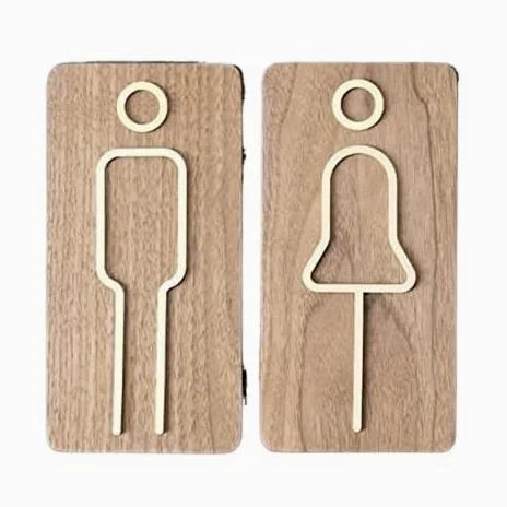 Letreros de baño for hombres y mujeres Letreros de baño Decoración Conjunto de figuras Señalización de baño