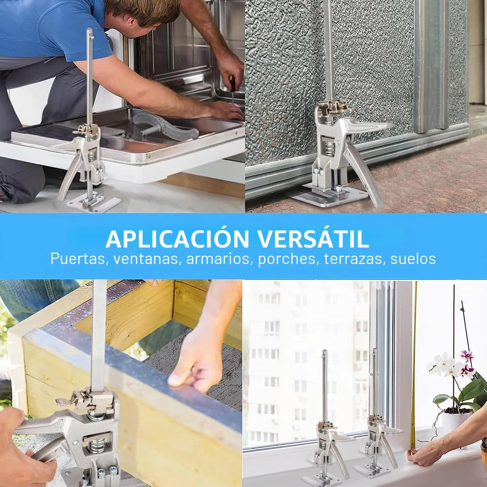 Brazo Ahorrador de Trabajo,2 piezas Elevador de Tablero de Puertas Duradero,Hasta 880 lbs/400 kg, Multifunción Levantador de Azulejos,Para Puertas,Armarios,Azulejos de Pared