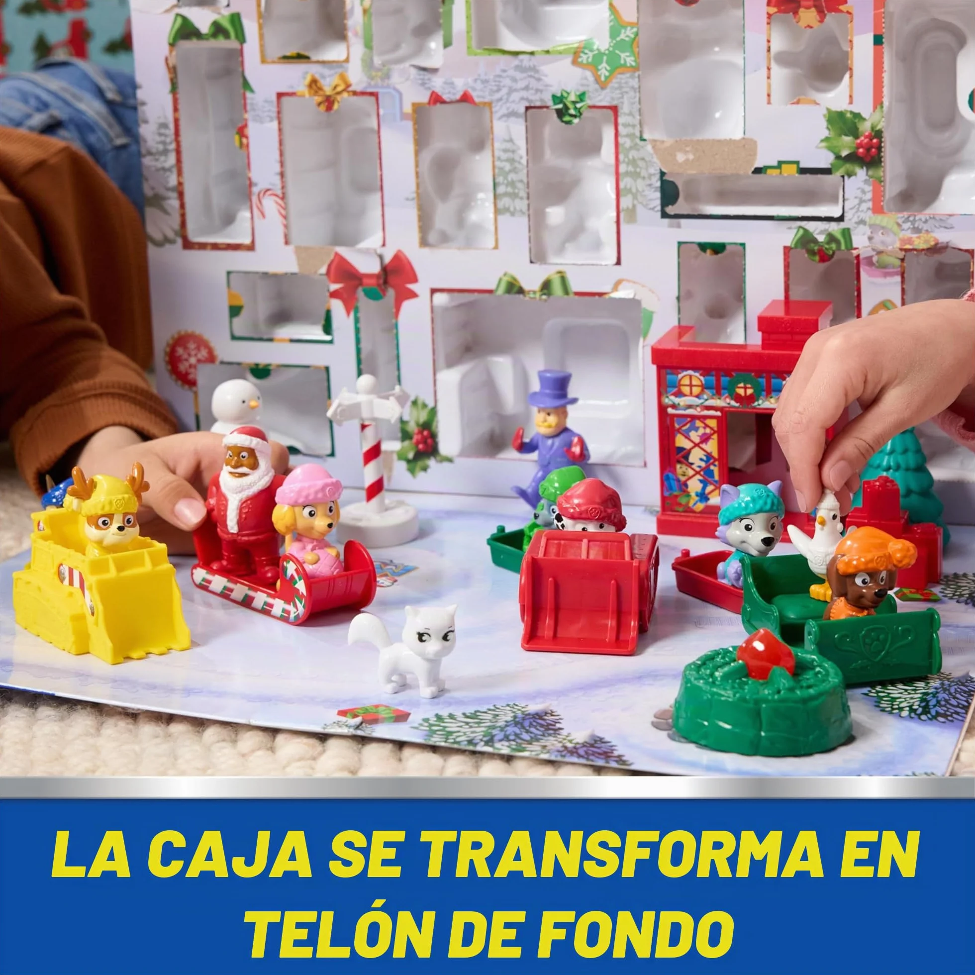 PAW PATROL Calendario de Adviento 2025 con 24 sorpresas de juguete, 7 vehículos y 11 figuras