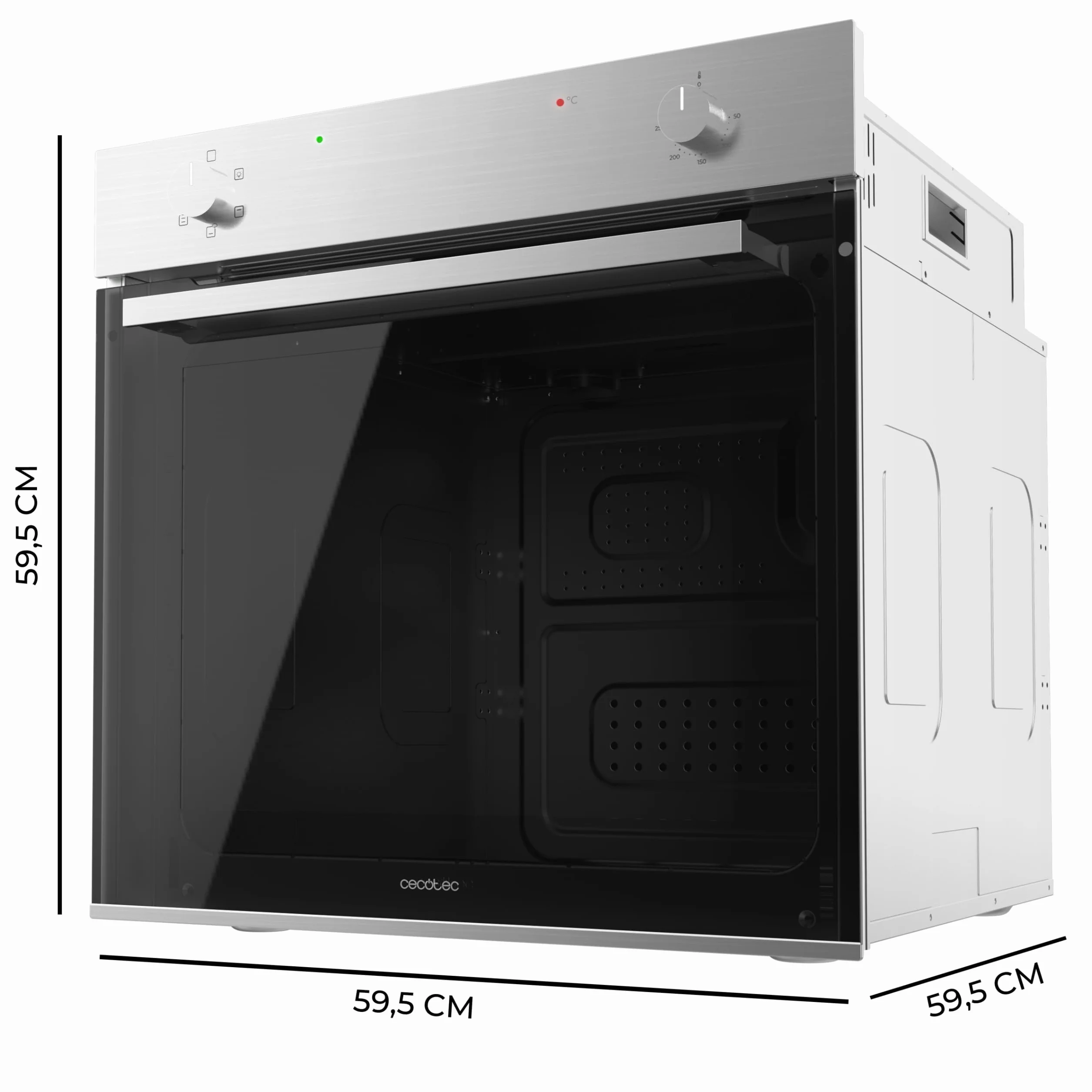 Cecotec Horno Integrable Convencional 80L Bolero Hexa C126400 2800W 5 Funciones Steam EasyClean Puerta Fría